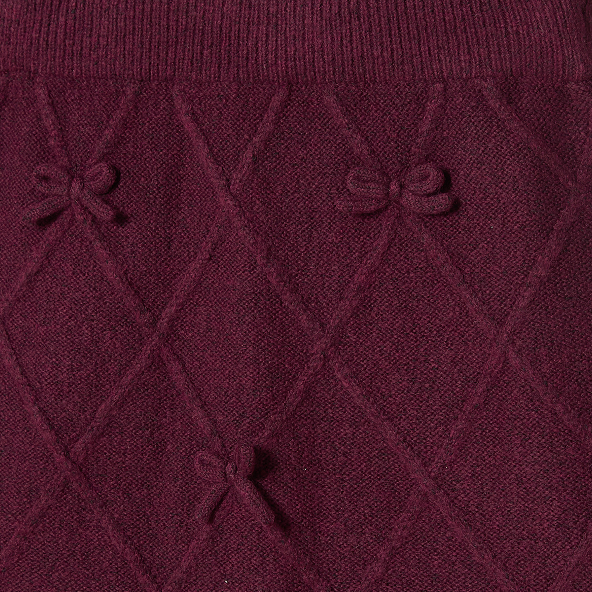 Juniors Peter Pan Collar Long Sleeves Sweater and Skirt Set with Bow Accent-girls-clothing-setsandcoords-image-7