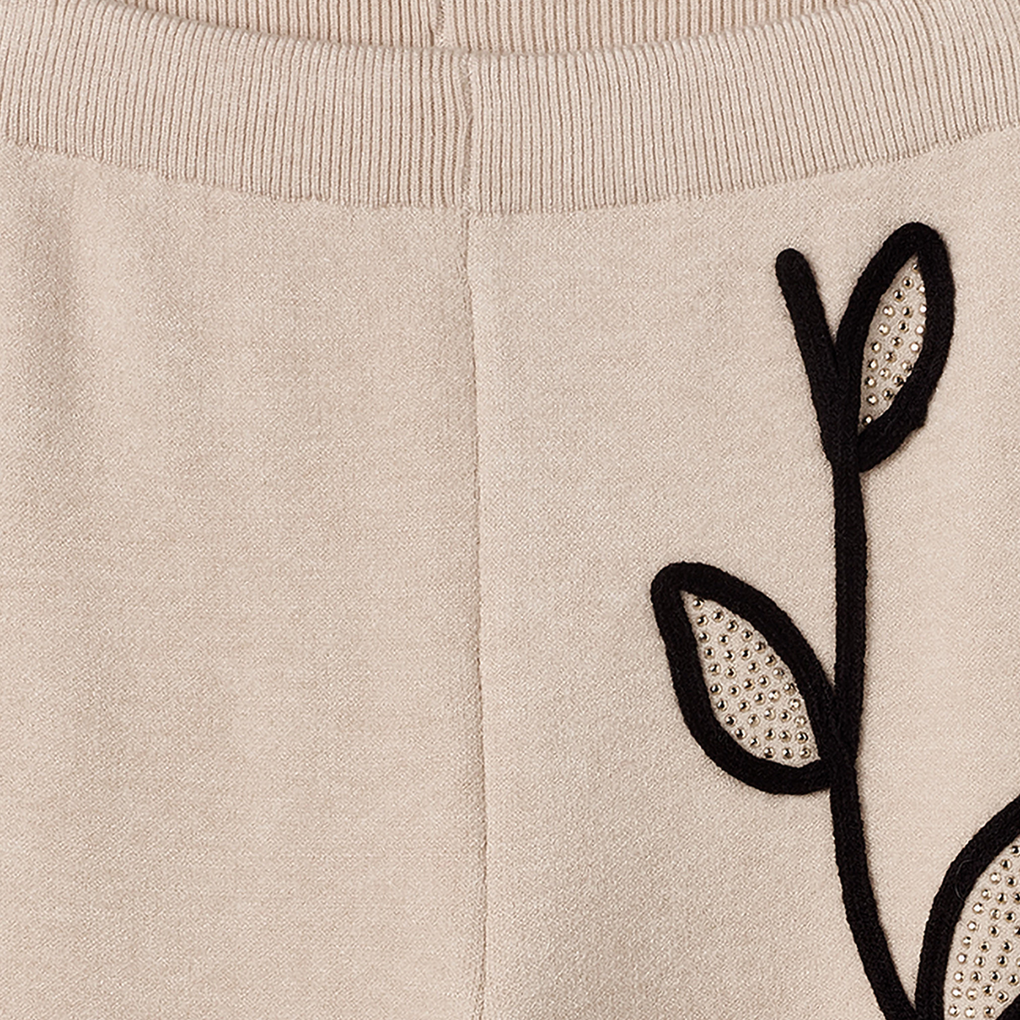 Juniors Crew Neck Long Sleeves Top and Trousers Set with Floral Embroidery-girls-clothing-setsandcoords-image-6