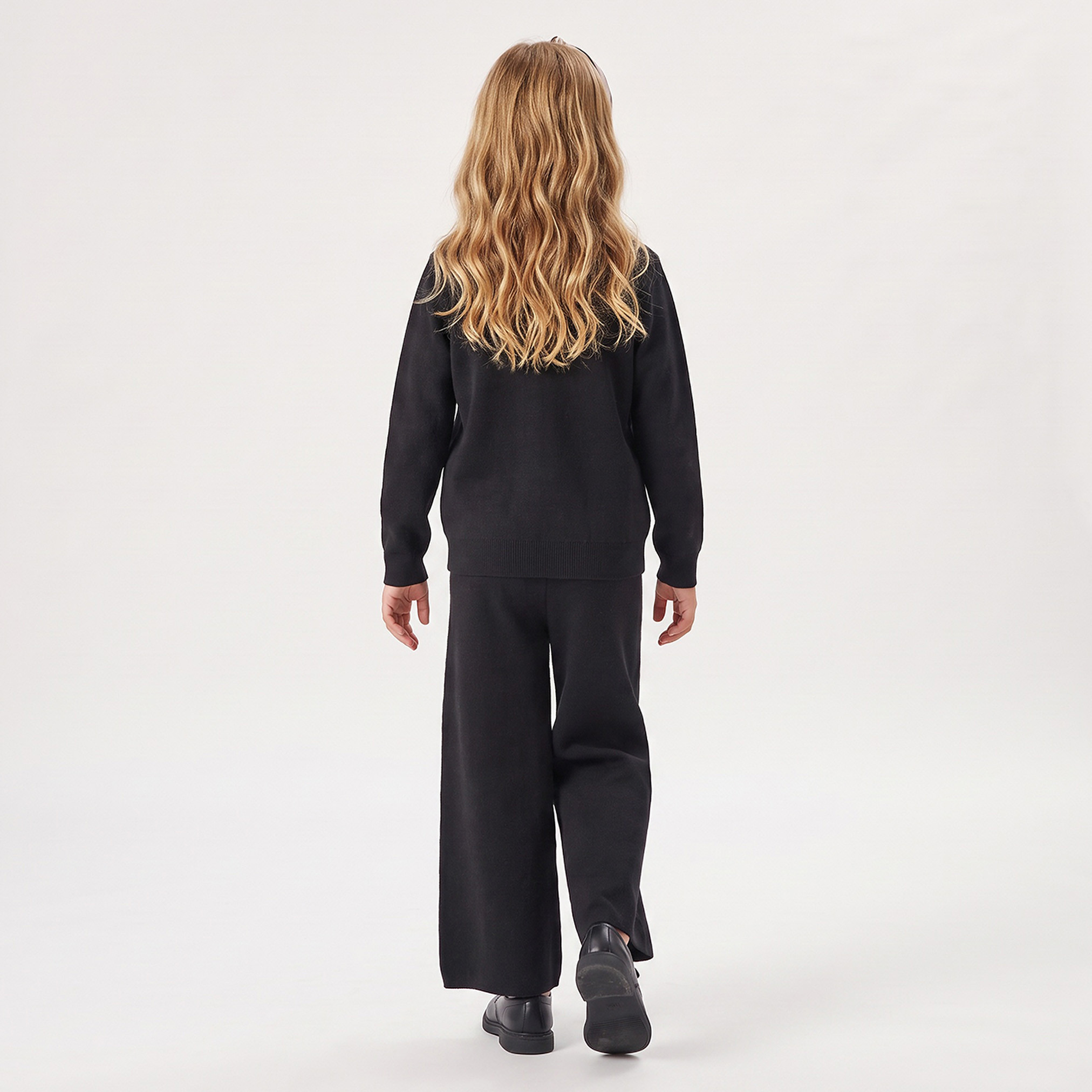 Juniors Crew Neck Long Sleeves Sweater and Pants Set with Floral Embroidery-girls-clothing-setsandcoords-image-4