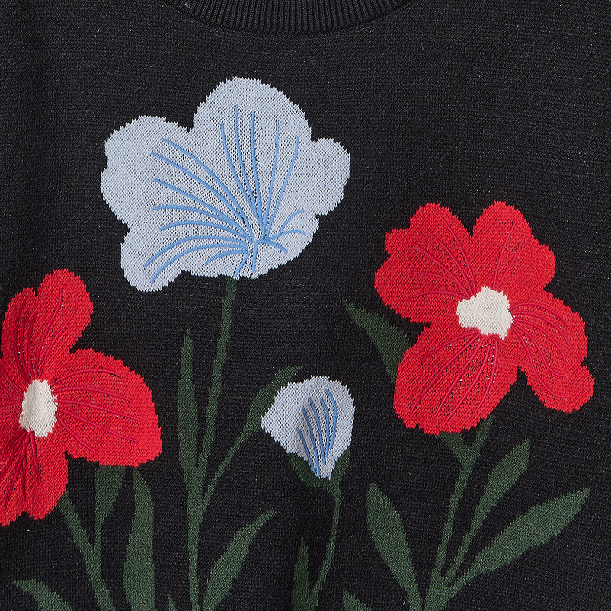 Juniors Crew Neck Long Sleeves Sweater and Pants Set with Floral Embroidery-girls-clothing-setsandcoords-image-6