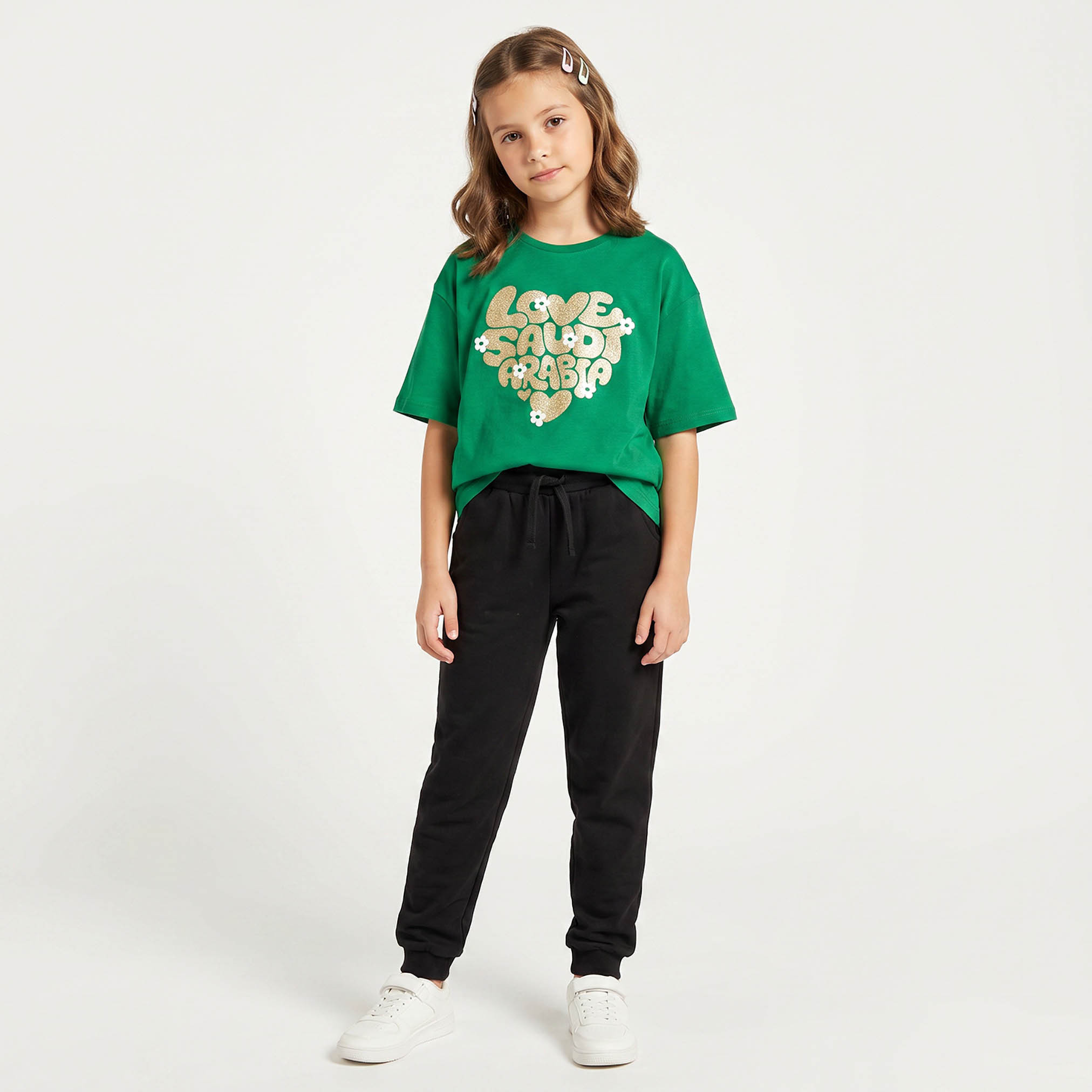 تيشيرت برقبة ضيقة وأكمام قصيرة وطبعات من جونيورز-girls-clothing-tshirts-image-2