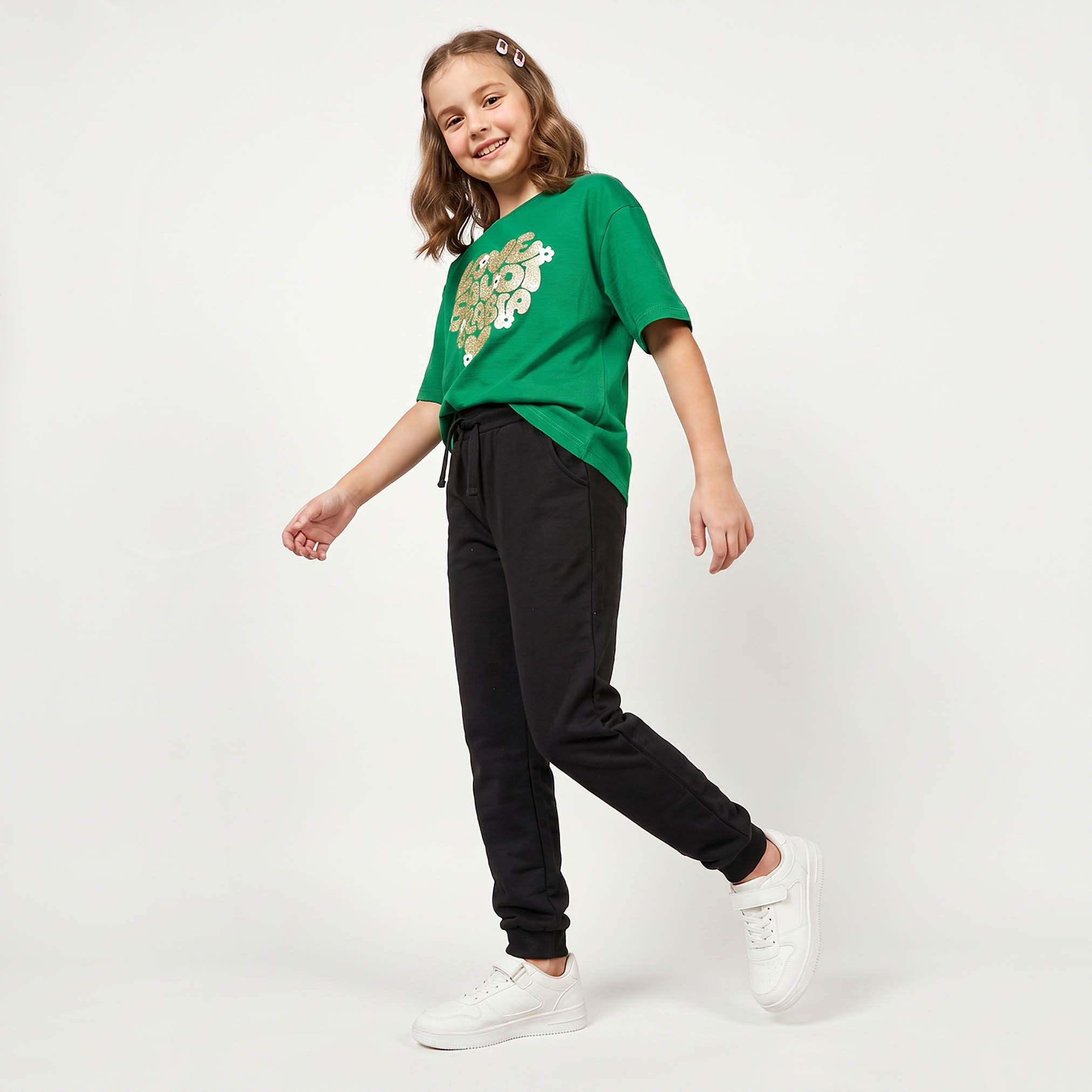 تيشيرت برقبة ضيقة وأكمام قصيرة وطبعات من جونيورز-girls-clothing-tshirts-image-5