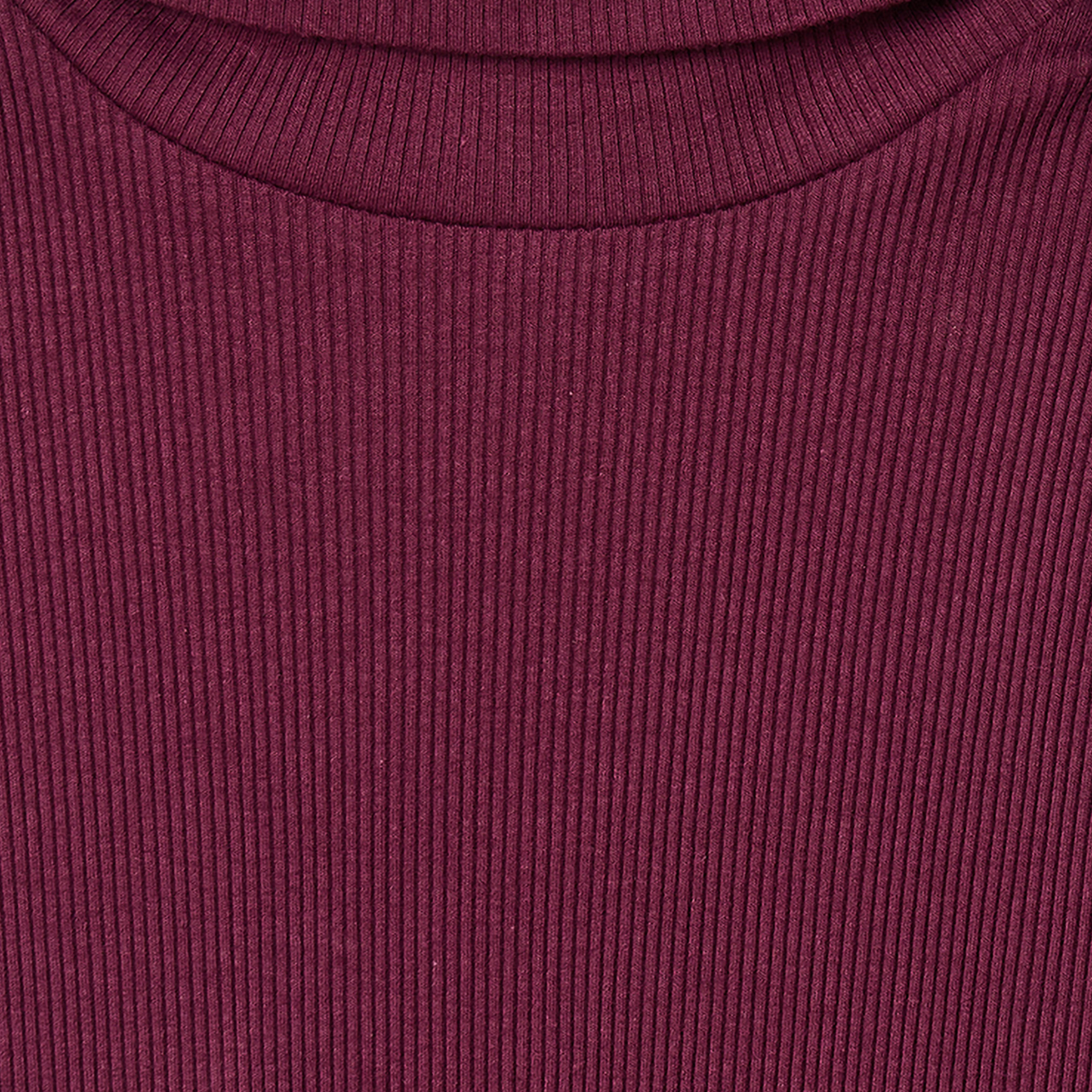 تيشيرت مضلع بياقة عالية وأكمام قصيرة من جونيورز-girls-clothing-tshirts-image-4