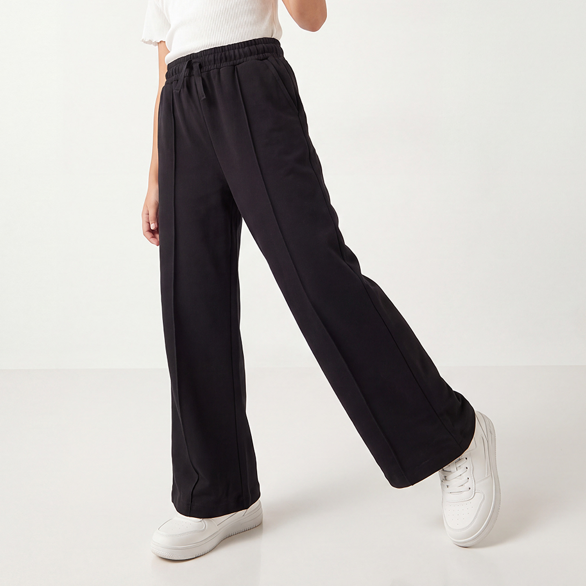 Pack of 2 Juniors Drawstring Waist Track Pants with Pockets-girls-clothing-bottoms-joggersandtrackpants-image-3