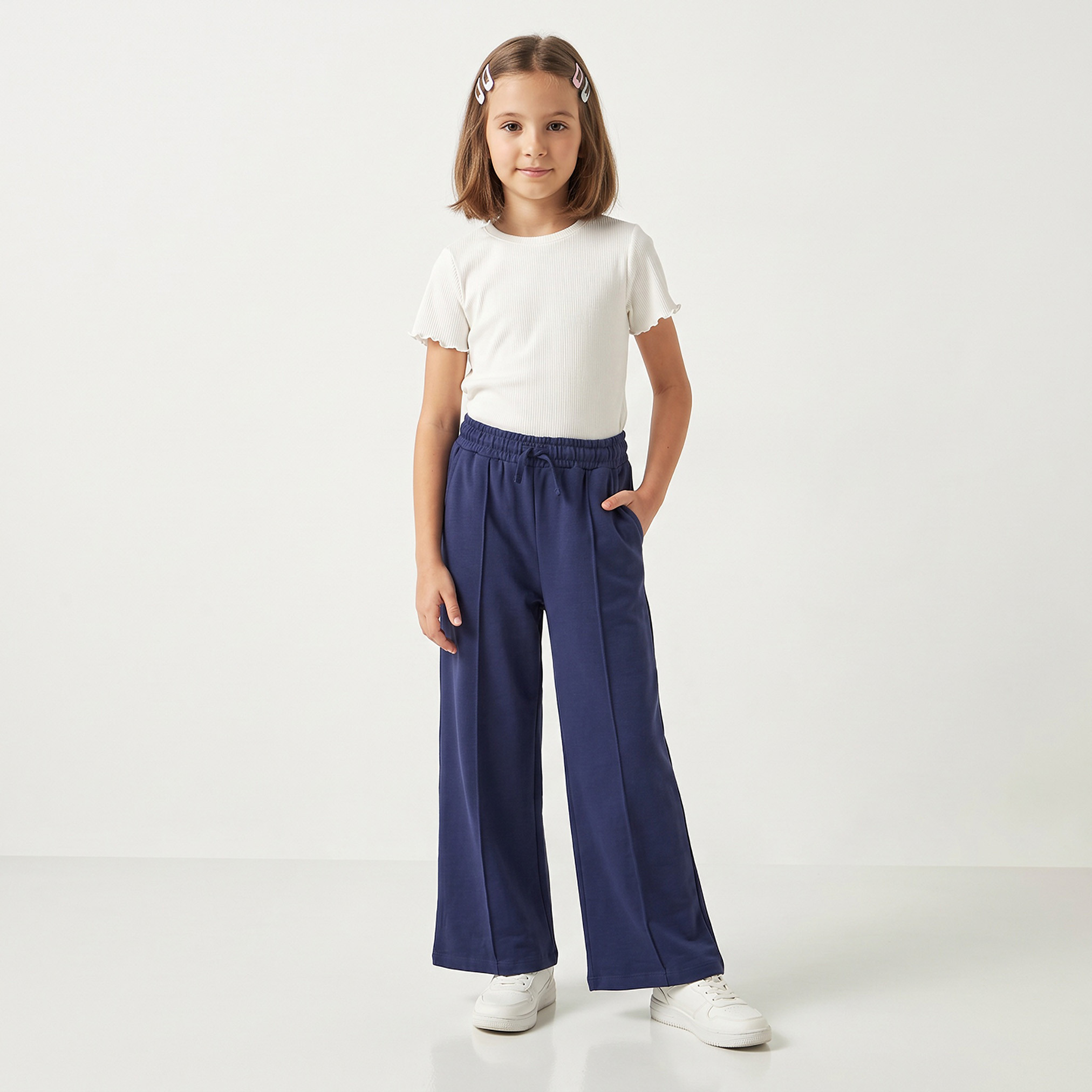 Pack of 2 Juniors Drawstring Waist Track Pants with Pockets-girls-clothing-bottoms-joggersandtrackpants-image-4