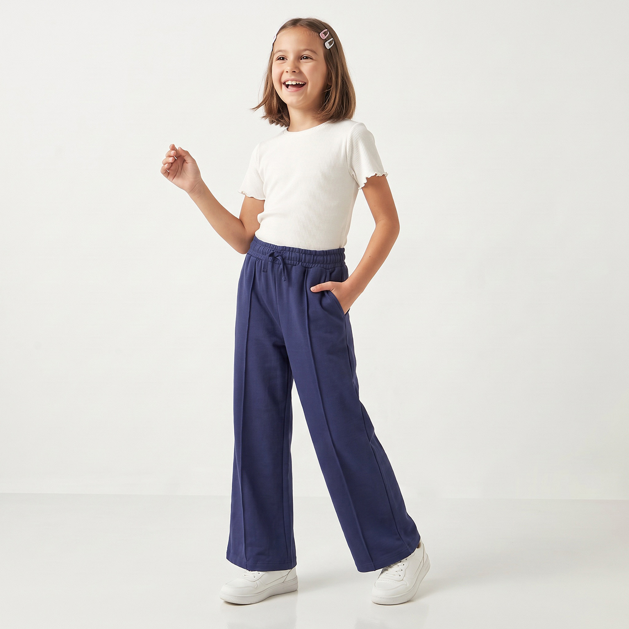 Pack of 2 Juniors Drawstring Waist Track Pants with Pockets-girls-clothing-bottoms-joggersandtrackpants-image-6
