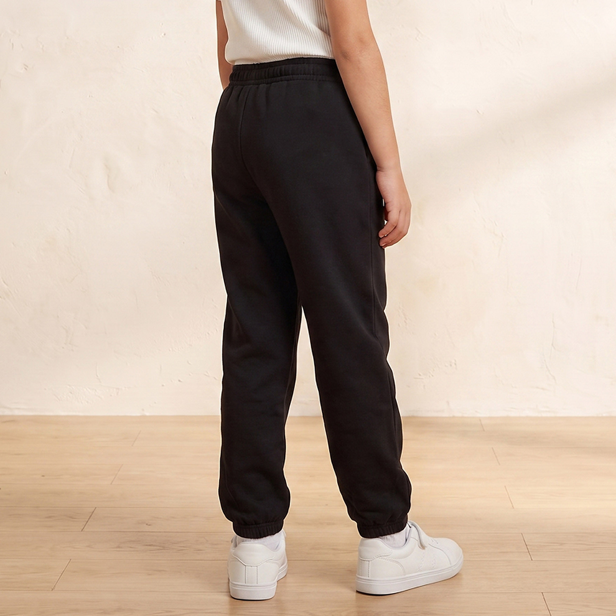 Juniors Elasticated Waistband Joggers with Pockets-girls-clothing-schoolwear-bottoms-joggers-image-3