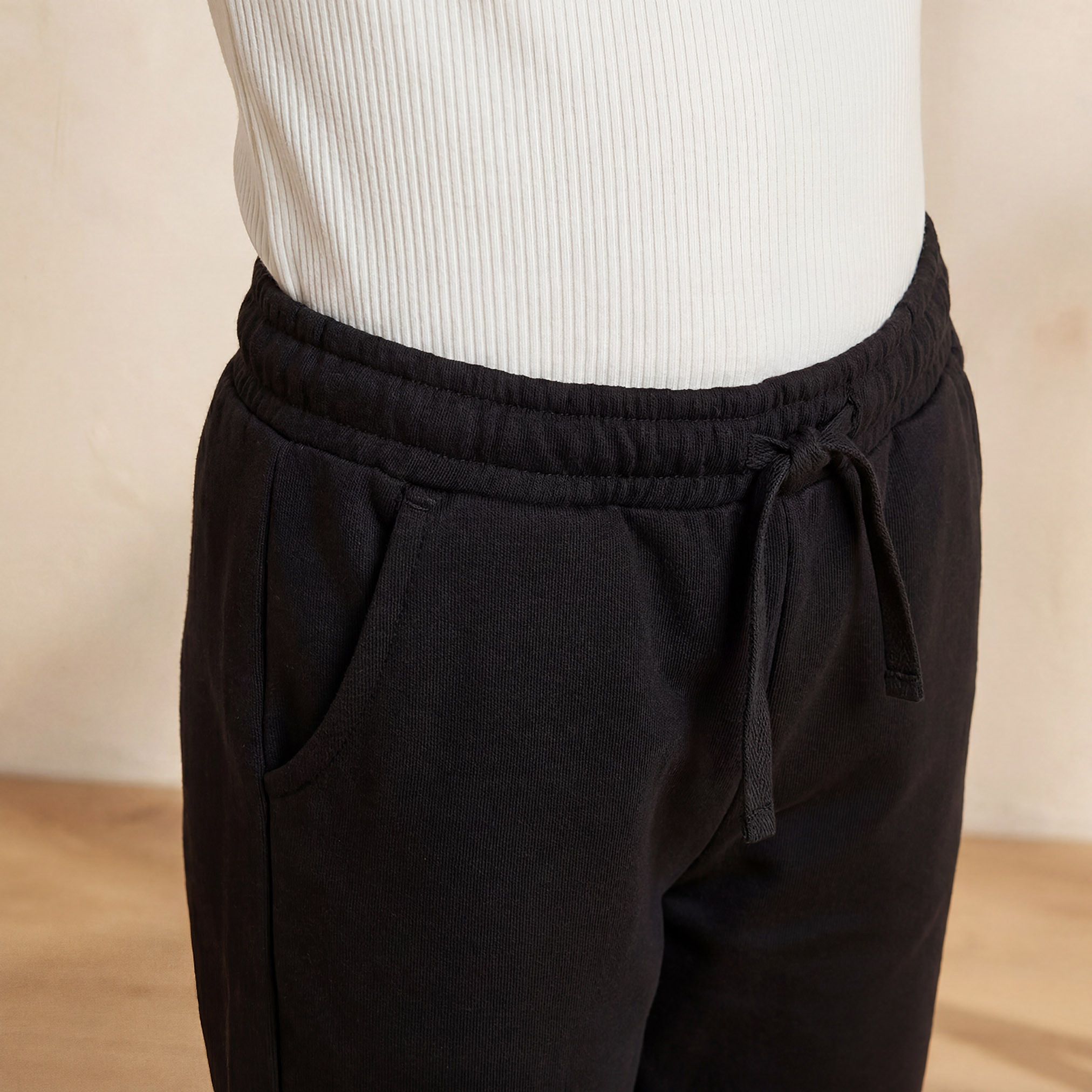 Juniors Elasticated Waistband Joggers with Pockets-girls-clothing-schoolwear-bottoms-joggers-image-5