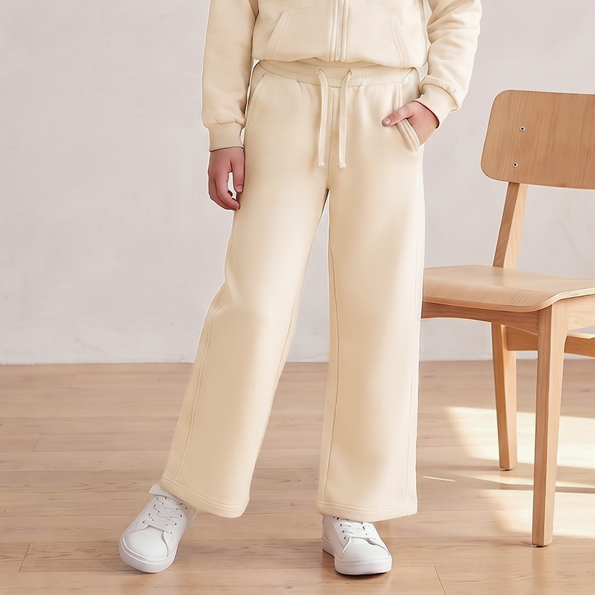 بنطلون رياضي بخصر مطاطي وجيوب من جونيورز-girls-clothing-schoolwear-bottoms-joggers-image-1