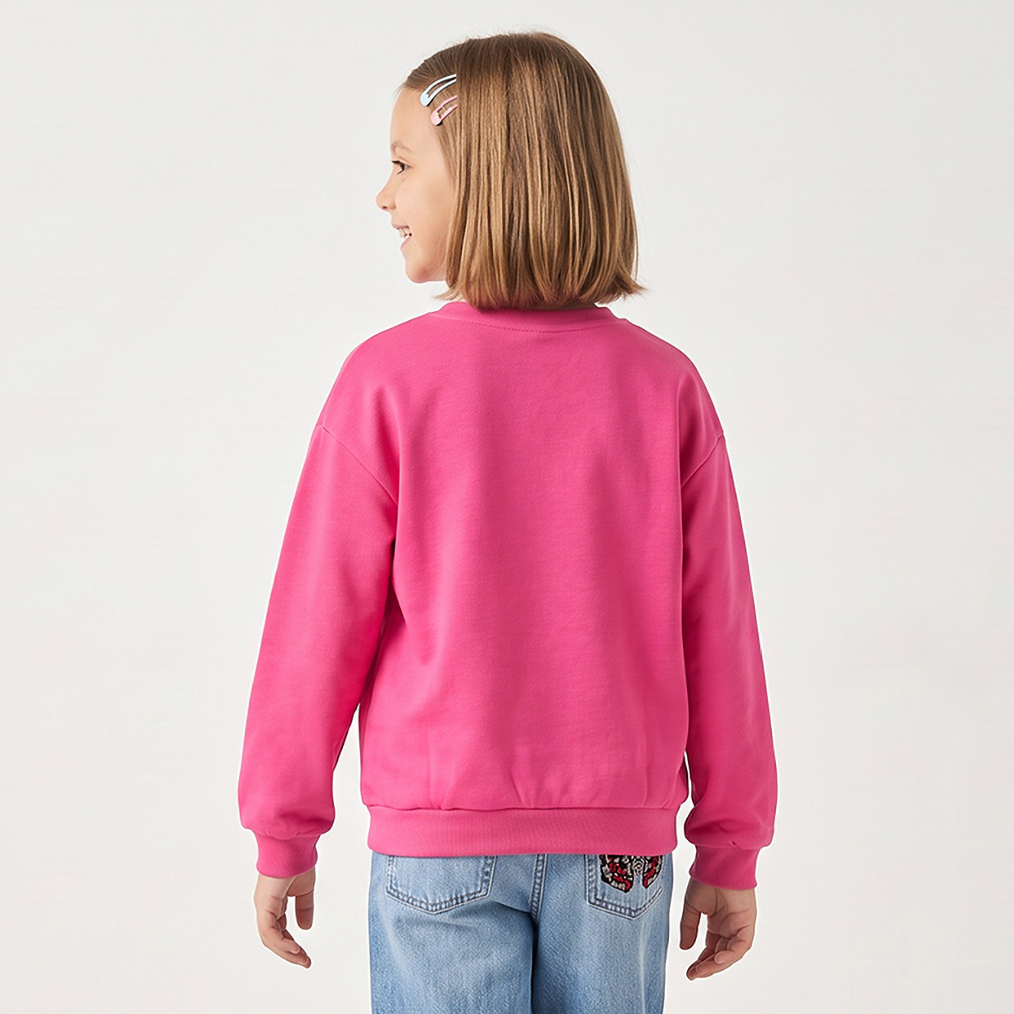 Juniors Crew Neck Sweatshirt-girls-clothing-sweatshirts-image-3