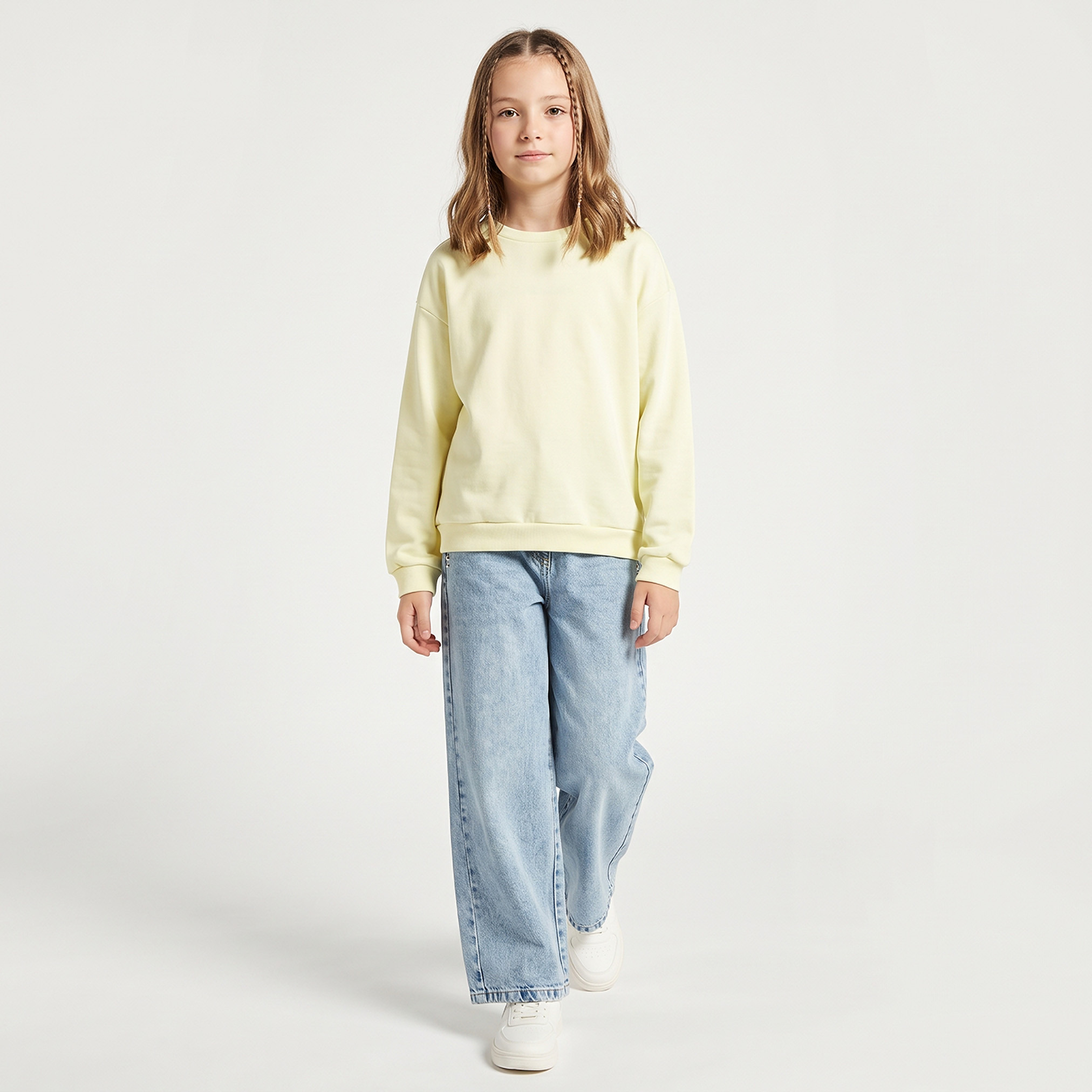 Juniors Crew Neck Sweatshirt-girls-clothing-sweatshirts-image-2