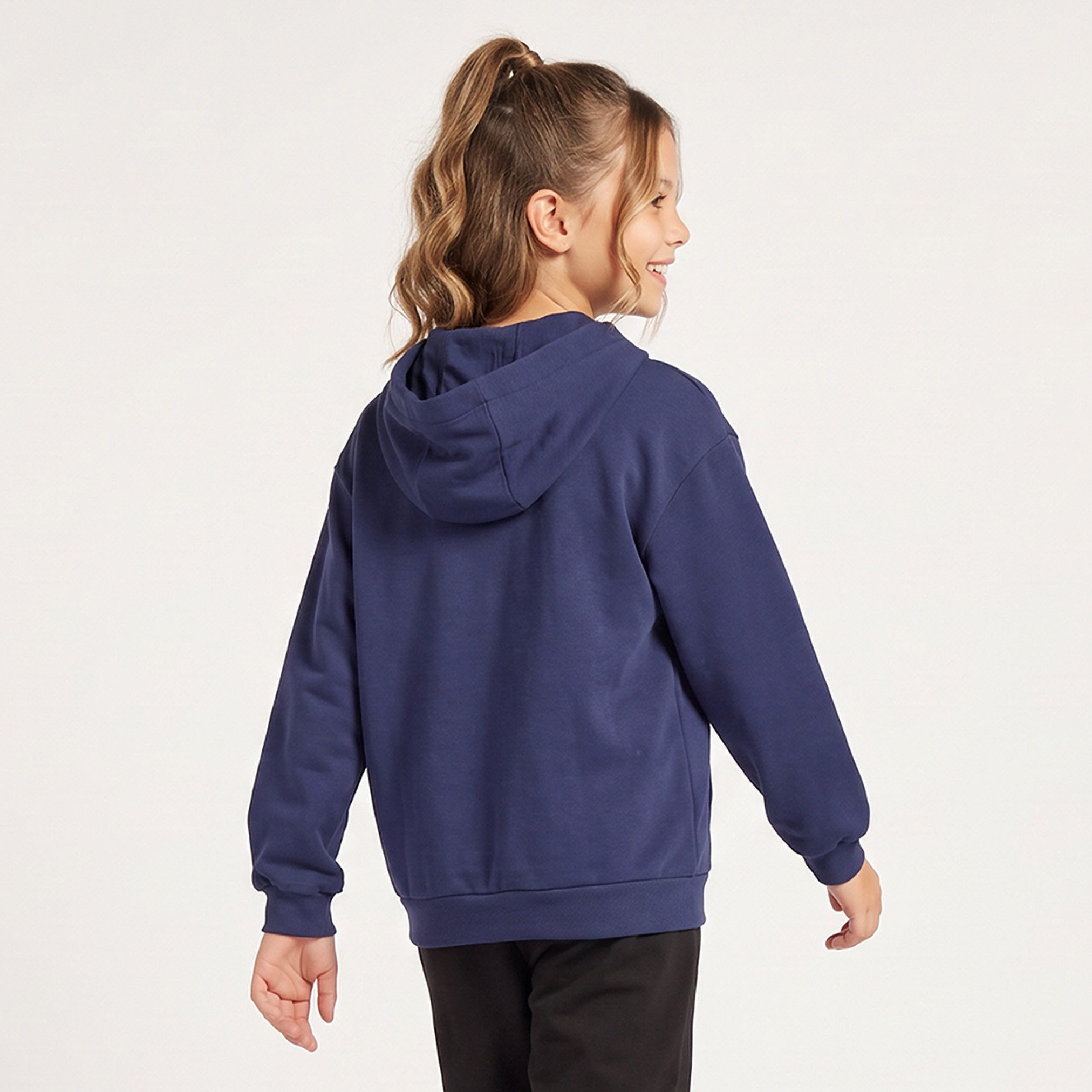 Juniors Hooded Sweatshirt with Kangaroo Pocket-girls-clothing-winterwear-jacketsandcoats-image-3