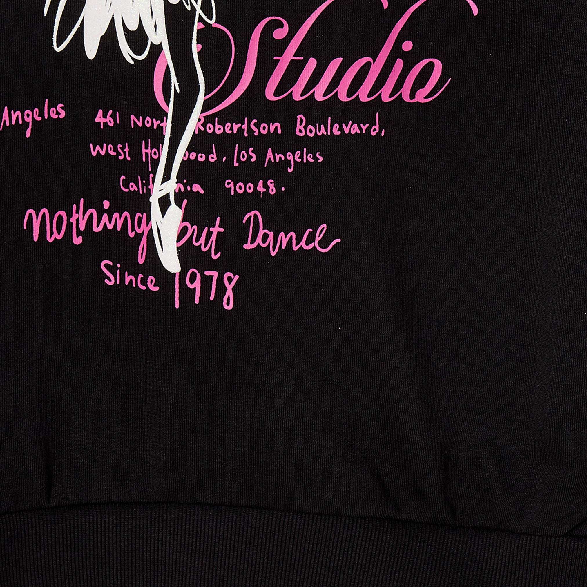 Juniors Crew Neck Cotton Sweatshirt with Ballet Dancing Print-girls-clothing-sweatshirts-image-6