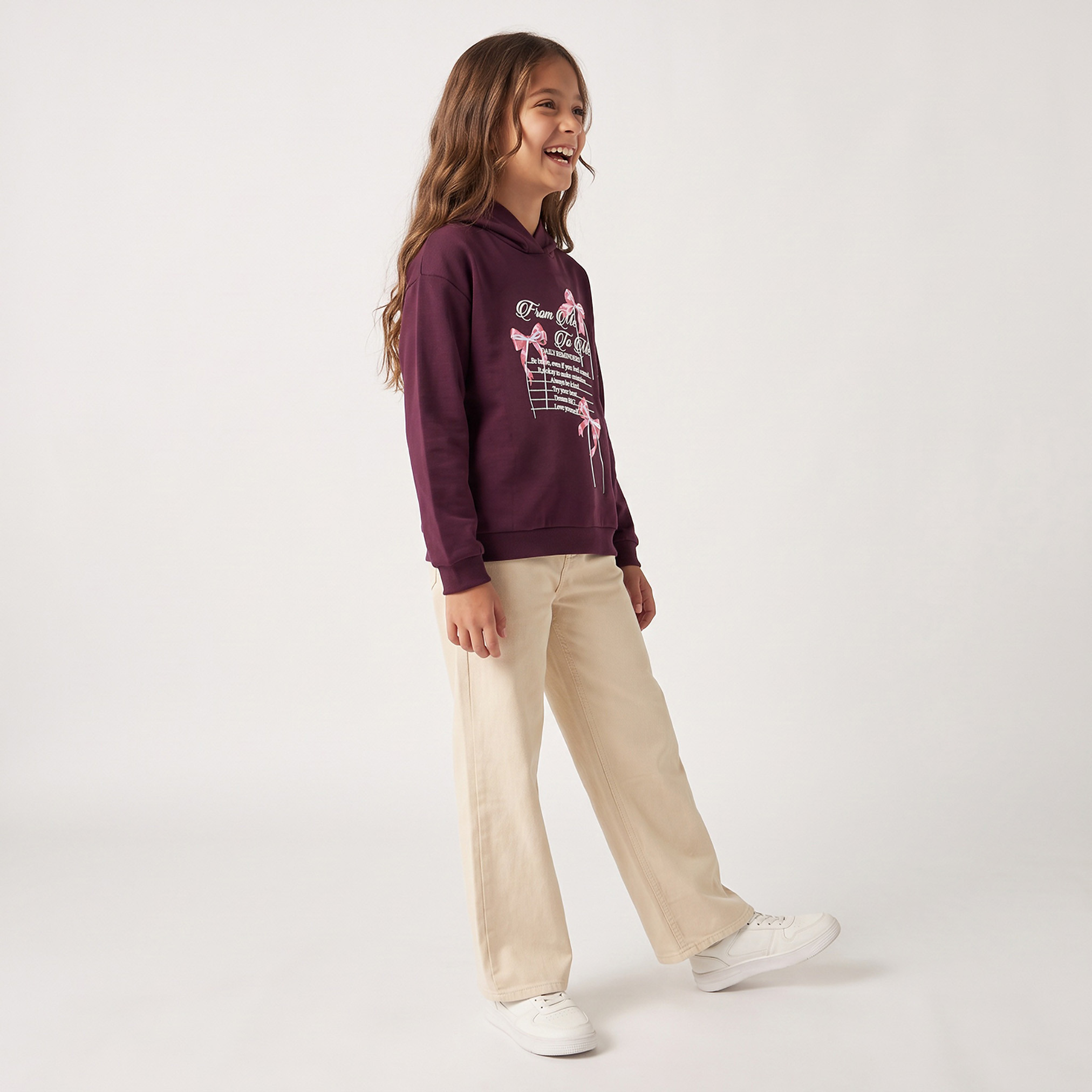 سويت شيرت بقبعة وطبعات شعار من جونيورز-girls-clothing-sweatshirts-image-5