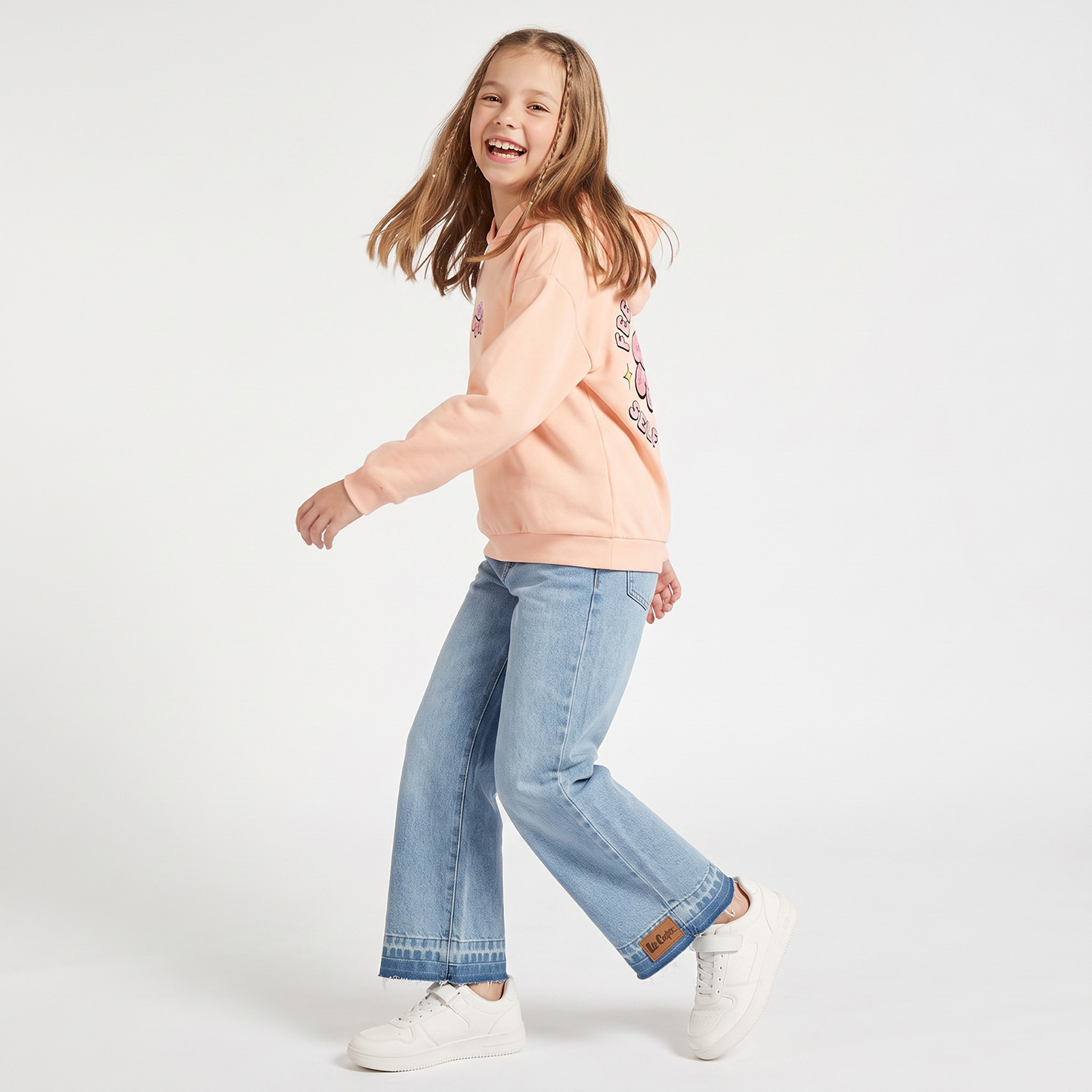 Juniors Hooded Sweatshirt with Graphic Print-girls-clothing-sweatshirts-image-4