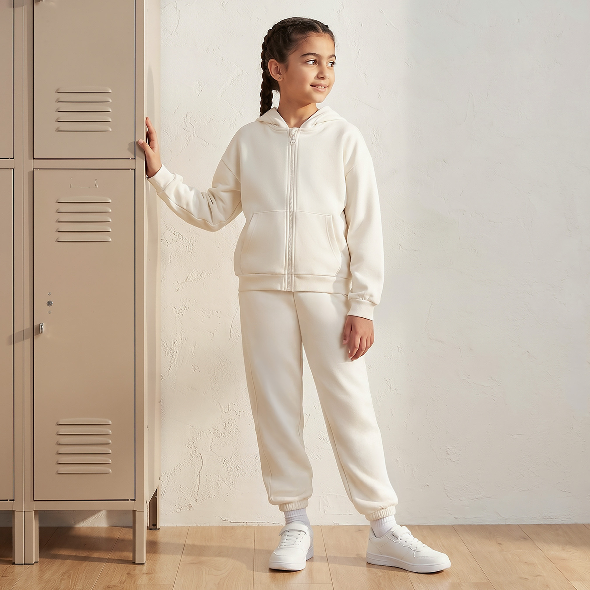 Juniors Hooded Sweatshirt with Long Sleeves-girls-clothing-sweatshirts-image-1
