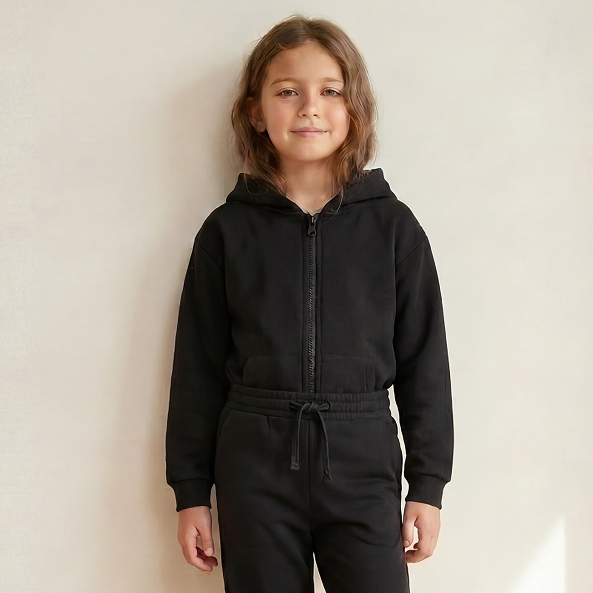 Juniors Hooded Sweatshirt with Long Sleeves-girls-clothing-sweatshirts-image-1