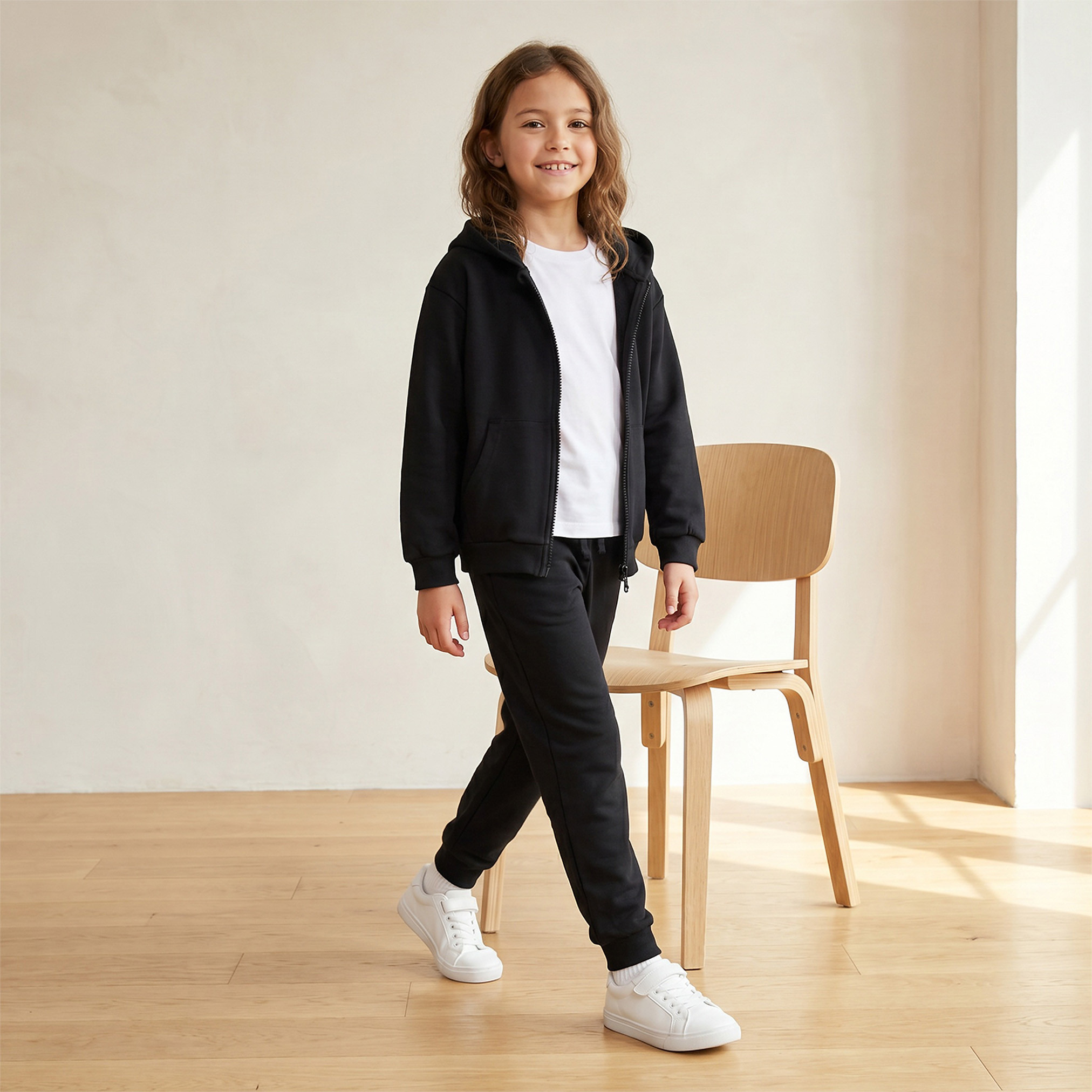 Juniors Hooded Sweatshirt with Long Sleeves-girls-clothing-sweatshirts-image-2