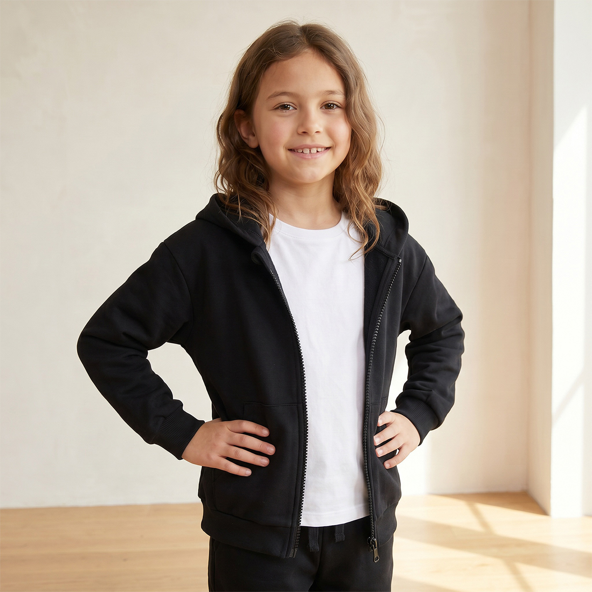 Juniors Hooded Sweatshirt with Long Sleeves-girls-clothing-sweatshirts-image-7