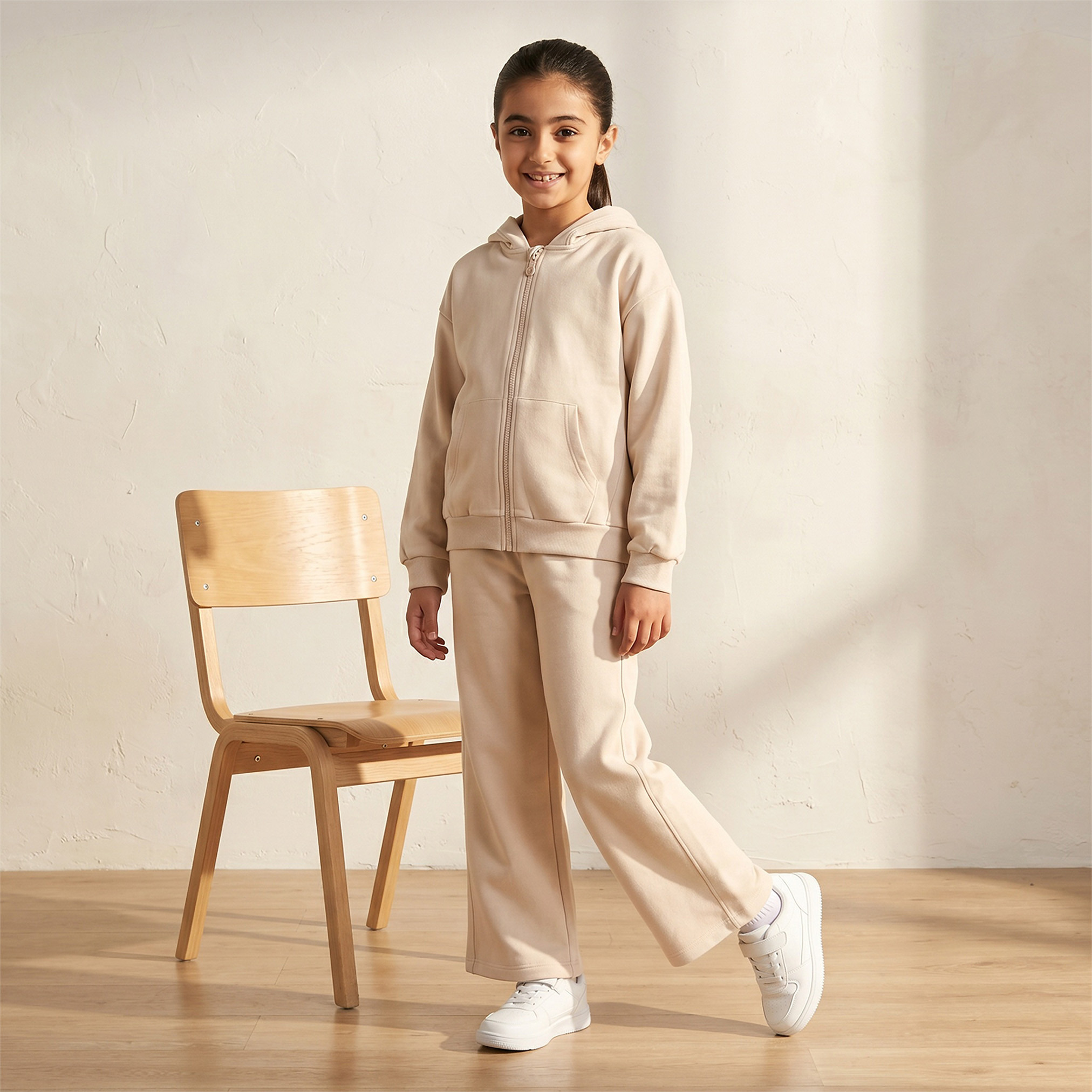 Juniors Zip Through Hoodie Long Sleeves-girls-clothing-sweatshirts-image-2