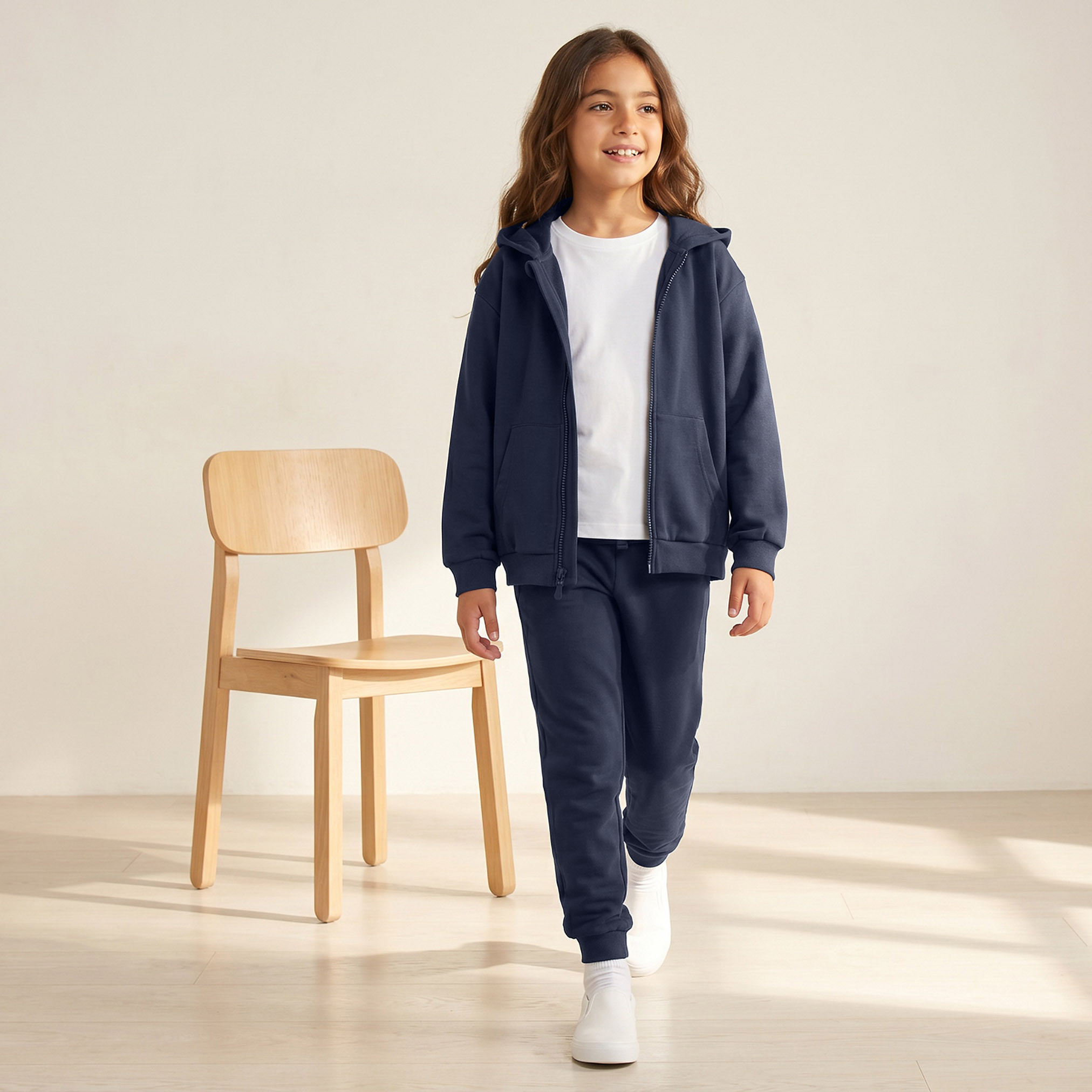 Juniors Hooded Sweatshirt with Long Sleeves-girls-clothing-sweatshirts-image-2