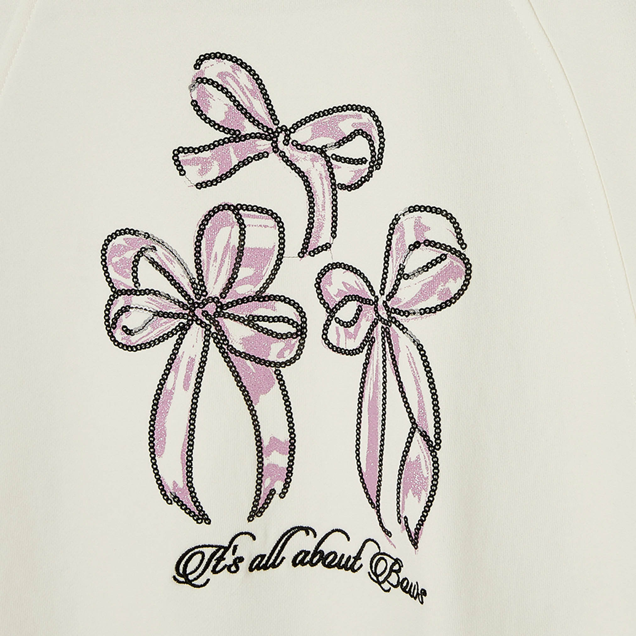 Juniors Crew Neck Long Sleeves Sweatshirt and Skirt Set with Bow Print-girls-clothing-setsandcoords-image-4