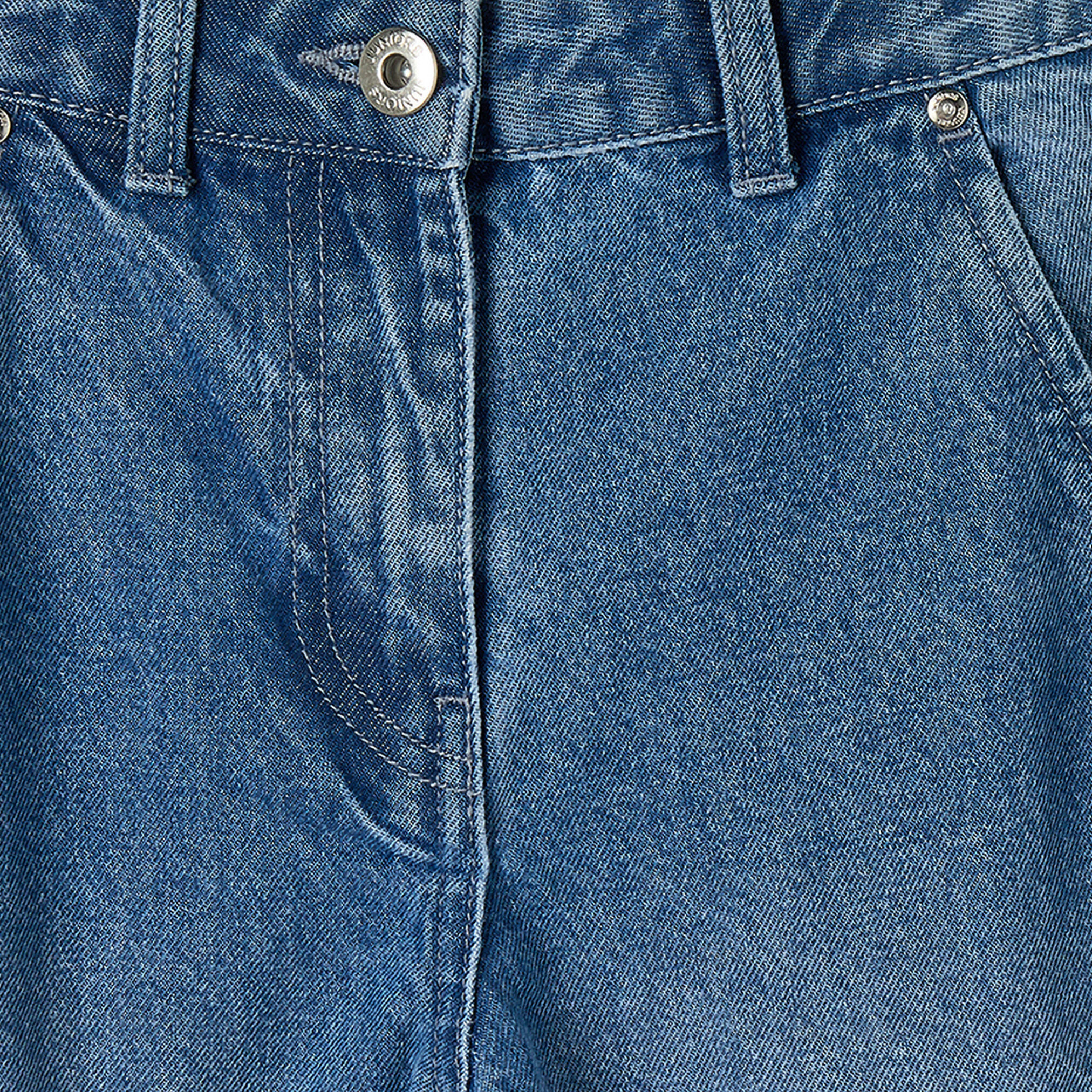 بنطلون جينز بقصة عادية وزر إغلاق وجيوب من جونيورز-girls-clothing-bottoms-jeansandjoggers-image-4