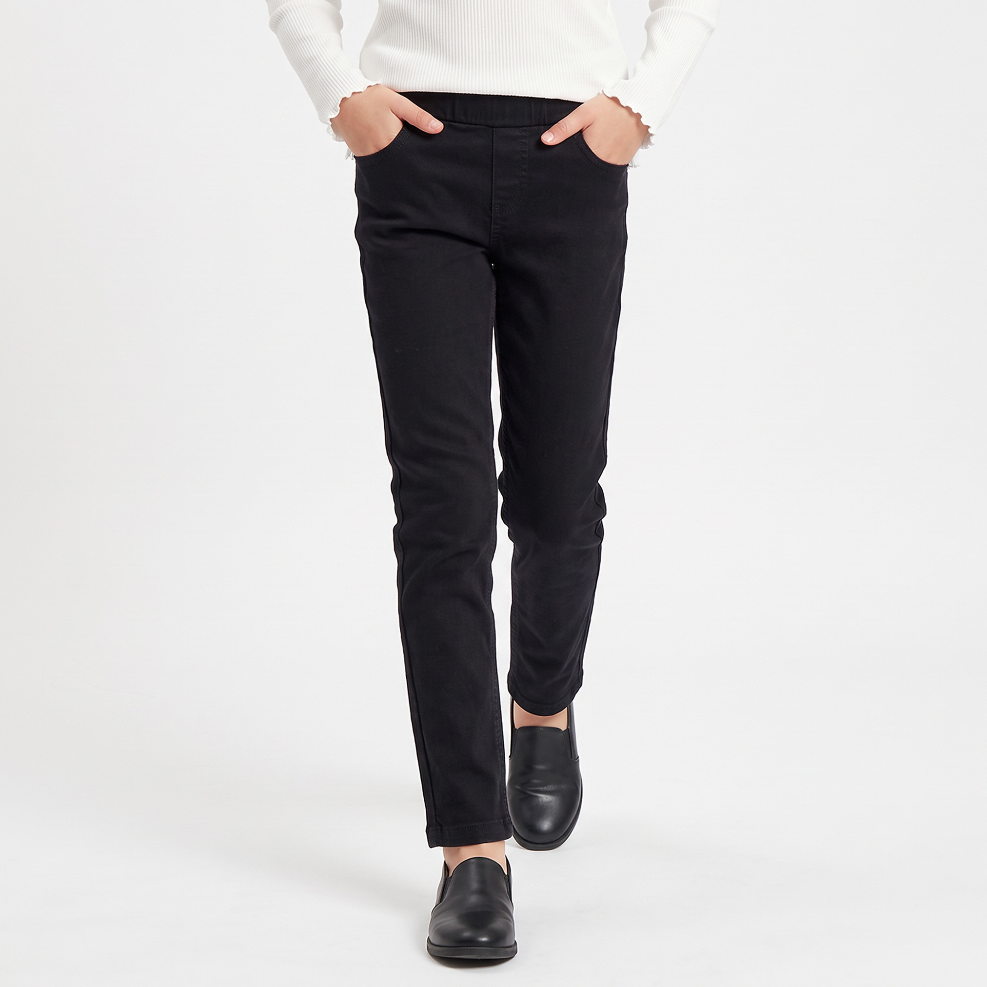 Juniors Jeggings with Pockets, Elasticated Waistband-girls-clothing-bottoms-jeansandjeggings-image-1