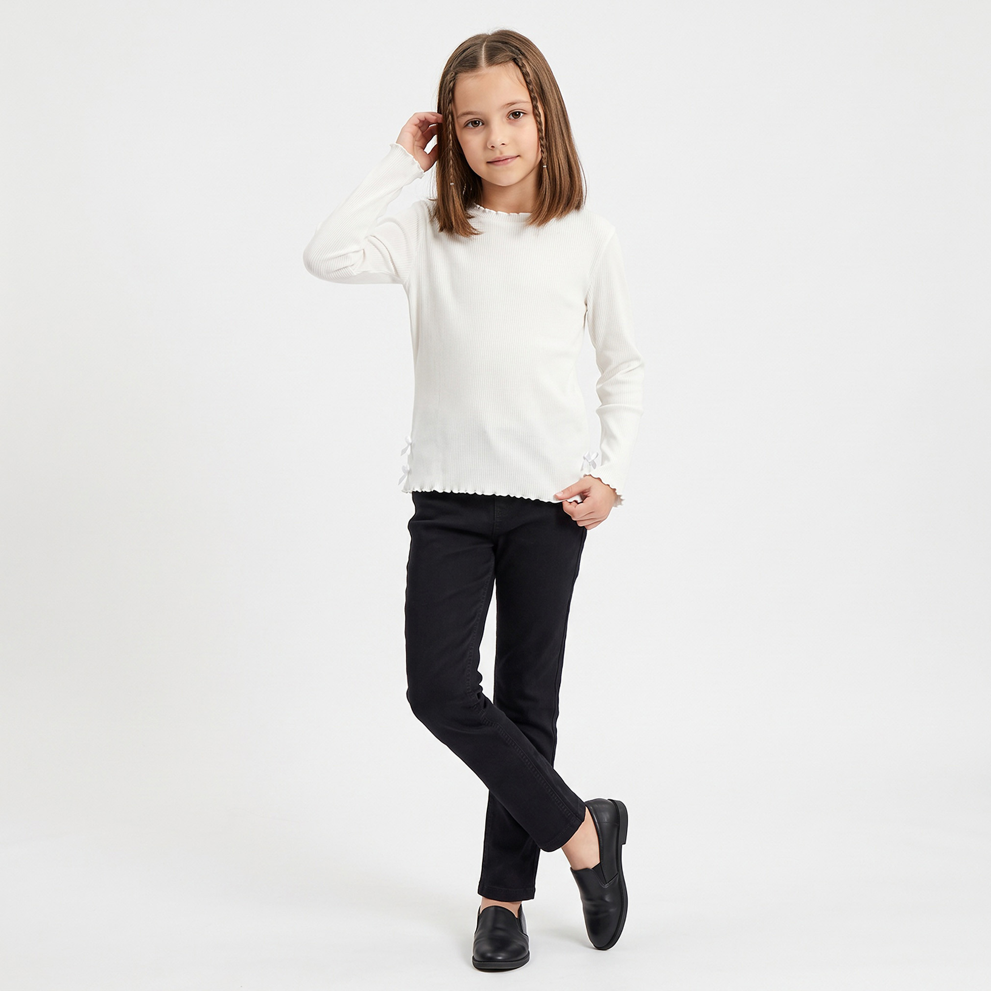 Juniors Jeggings with Pockets, Elasticated Waistband-girls-clothing-bottoms-jeansandjeggings-image-3