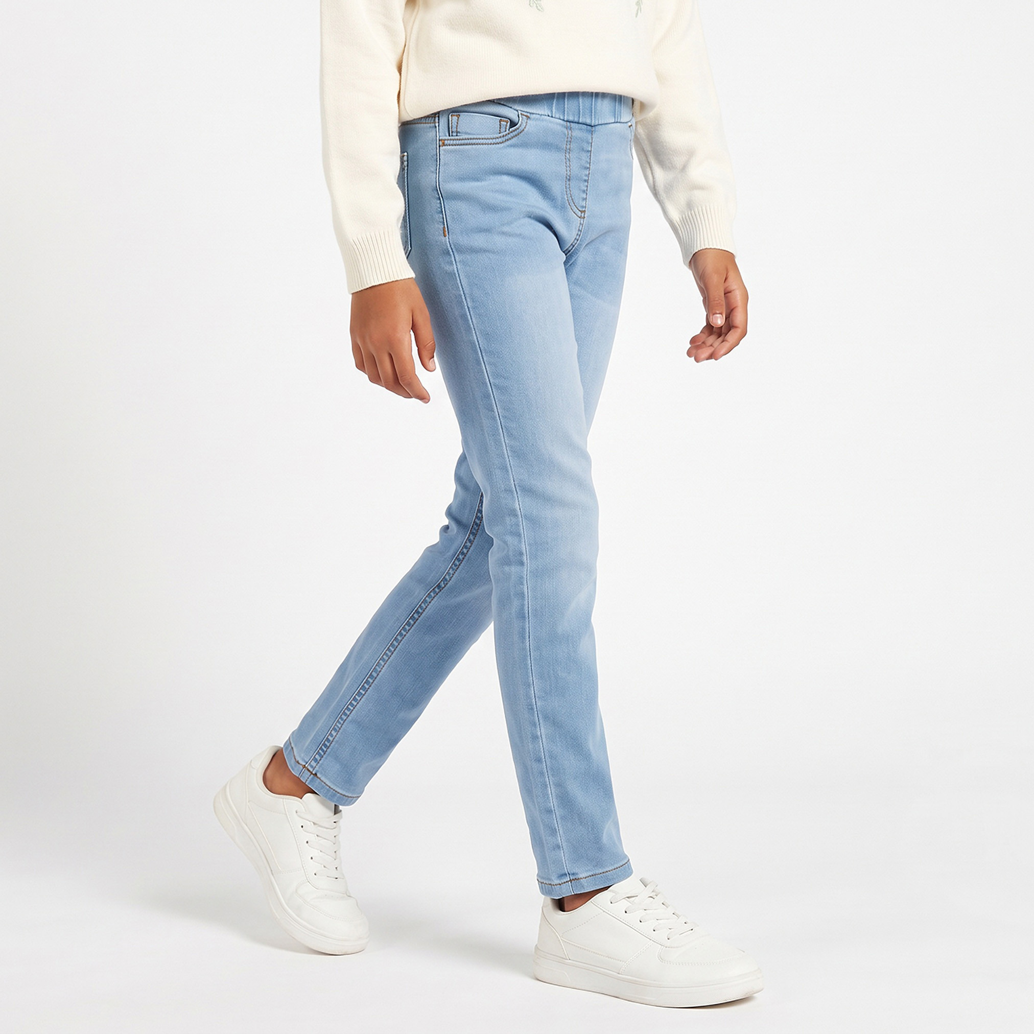 بنطلون جينز قطني بجيب من جونيورز-girls-clothing-bottoms-jeansandjeggings-image-1