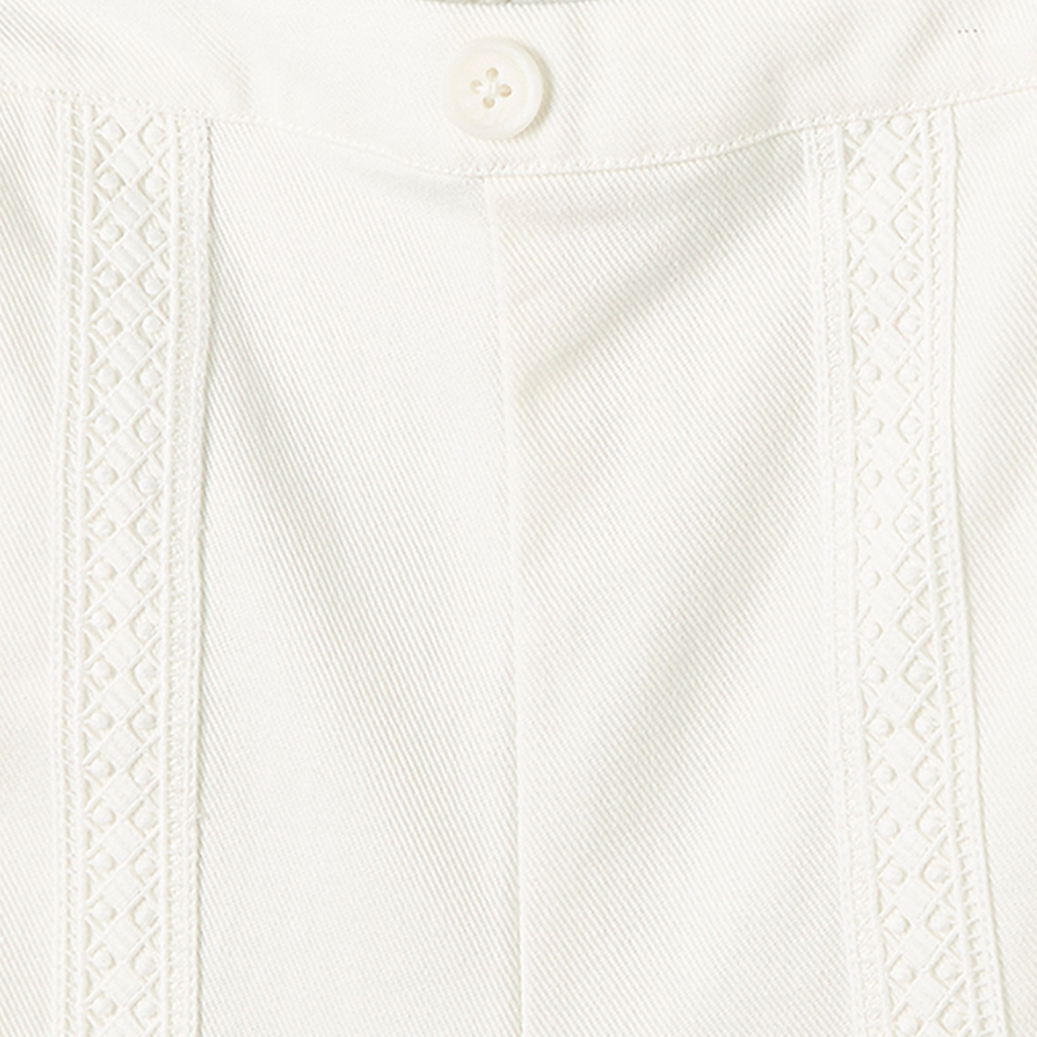 Eligo Wide Leg Trousers with Lace Trim, Buttoned Waist-girls-clothing-bottoms-trousers-image-4