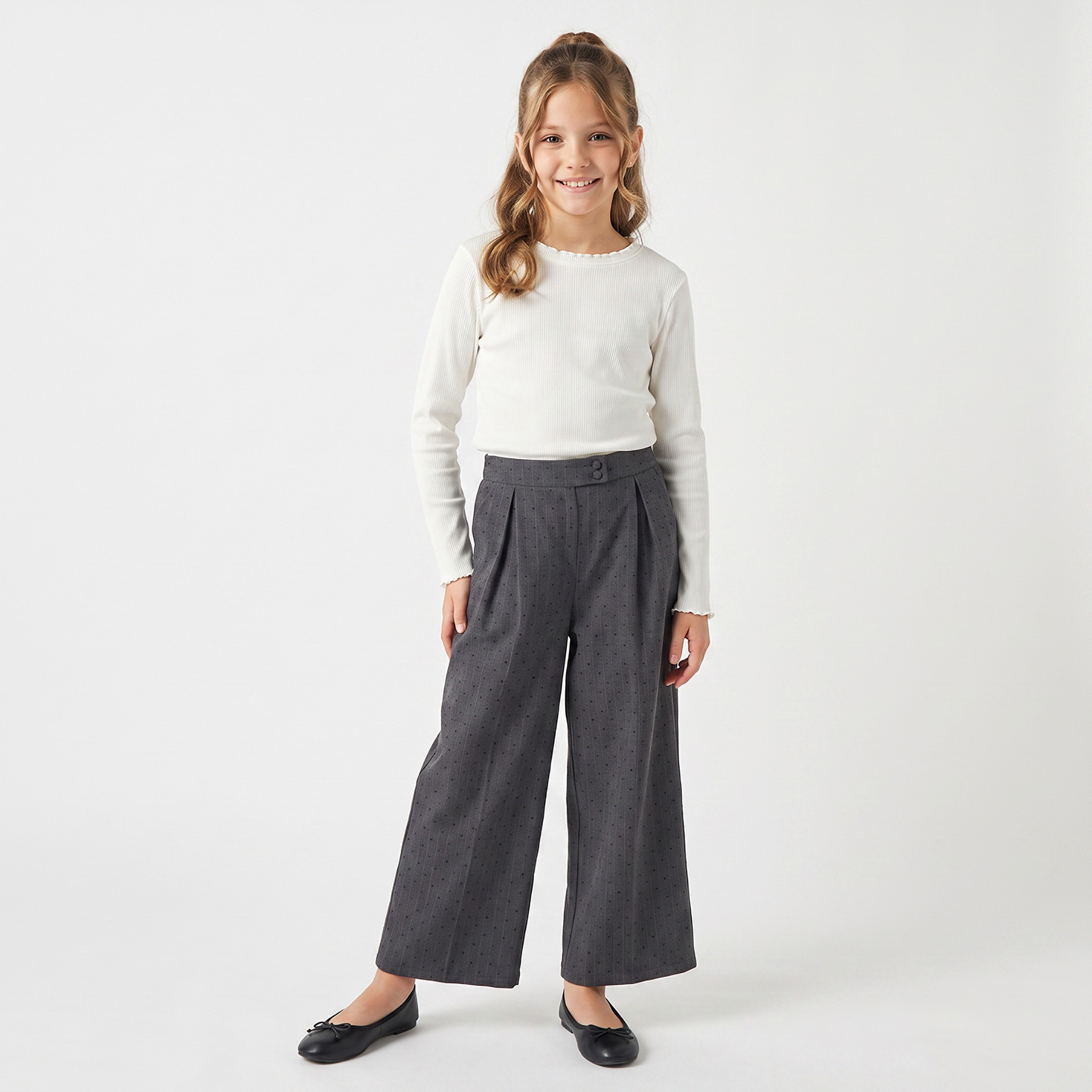 بنطلون واسع الساق بخصر مطاطي وتزيينات أحجار-girls-clothing-bottoms-trousers-image-3