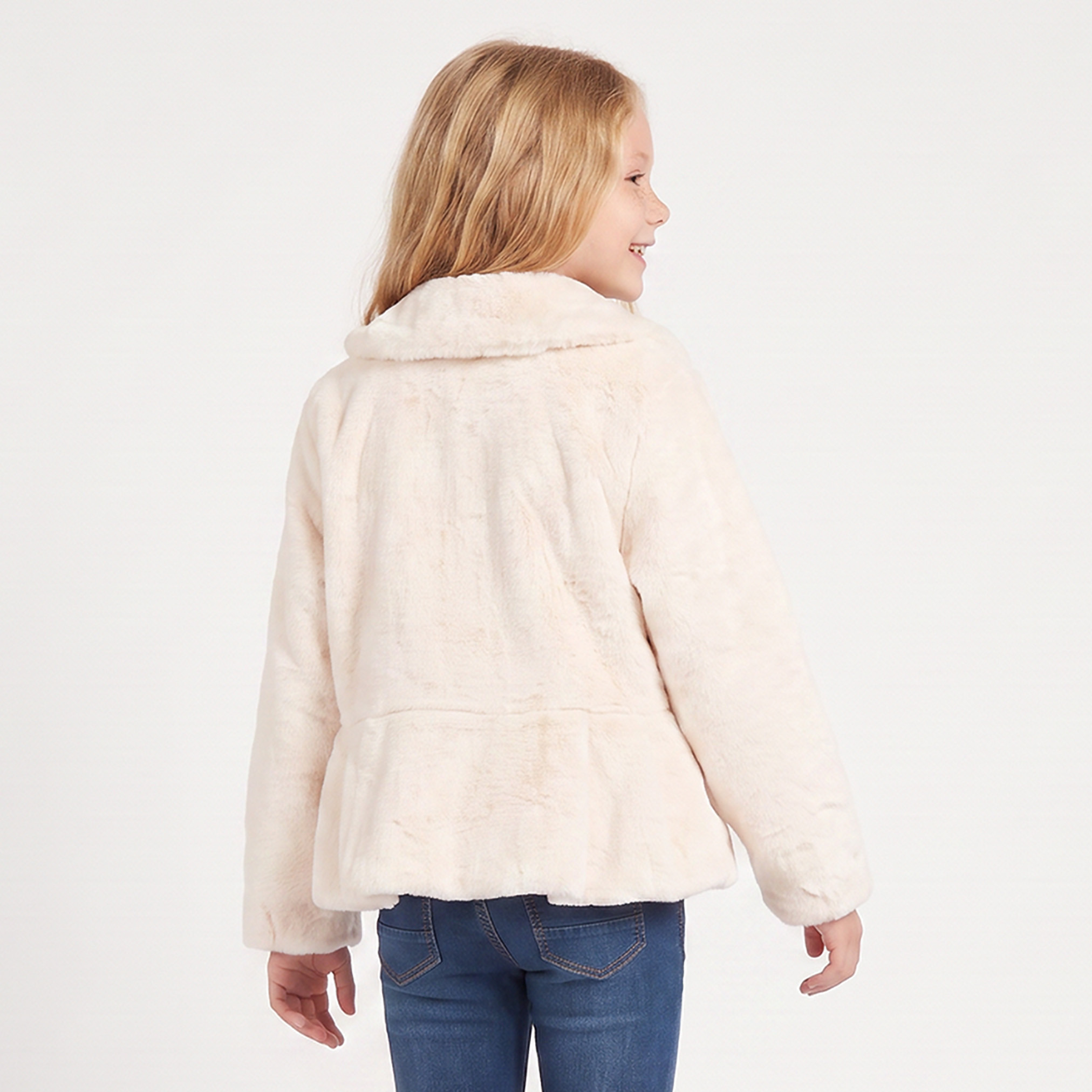 Eligo Faux Fur Jacket with Long Sleeves-girls-clothing-winterwear-jacketsandcoats-image-2