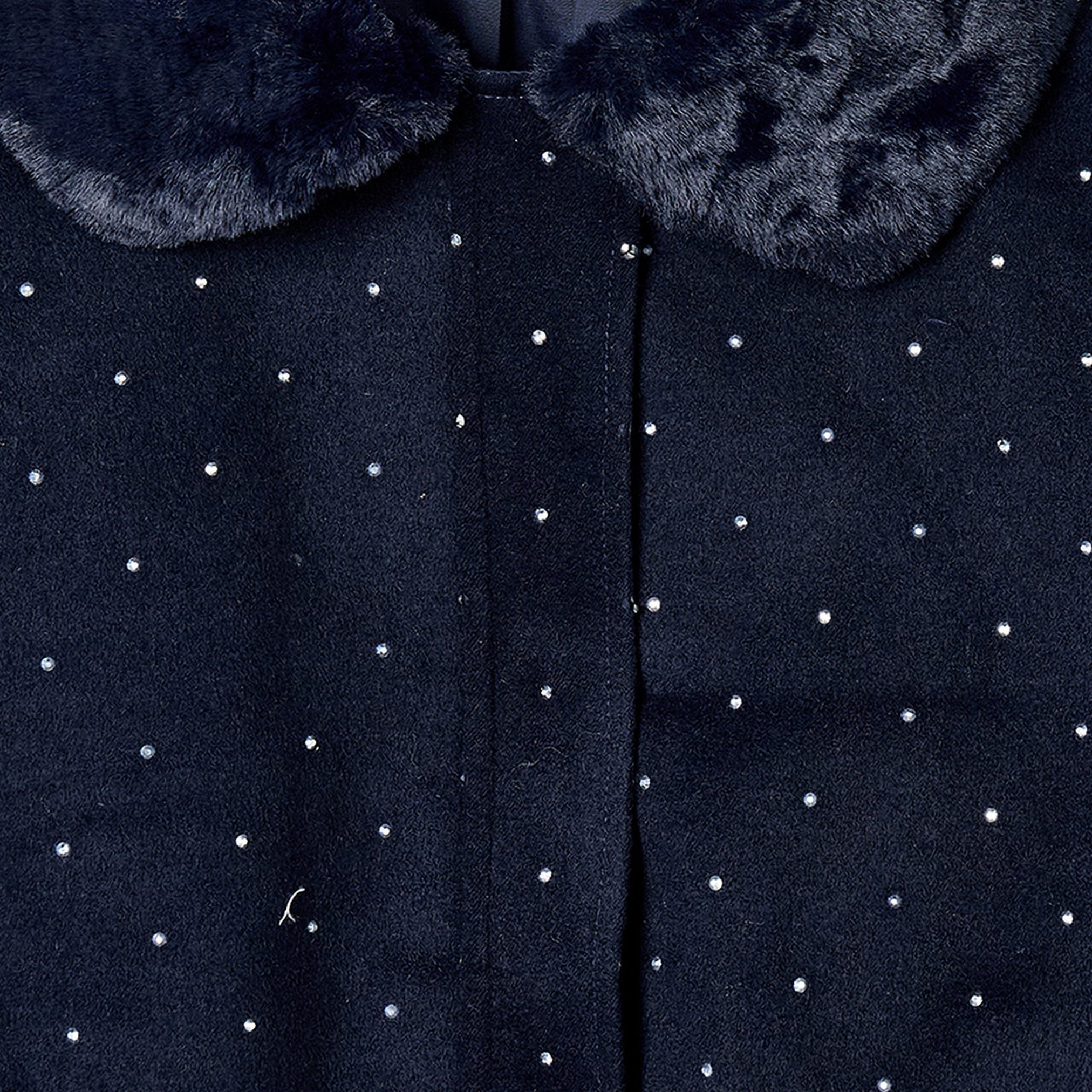 جاكيت مزين بتفاصيل لامعة وياقة من الفرو الصناعي من إليجو-girls-clothing-winterwear-jacketsandcoats-image-4