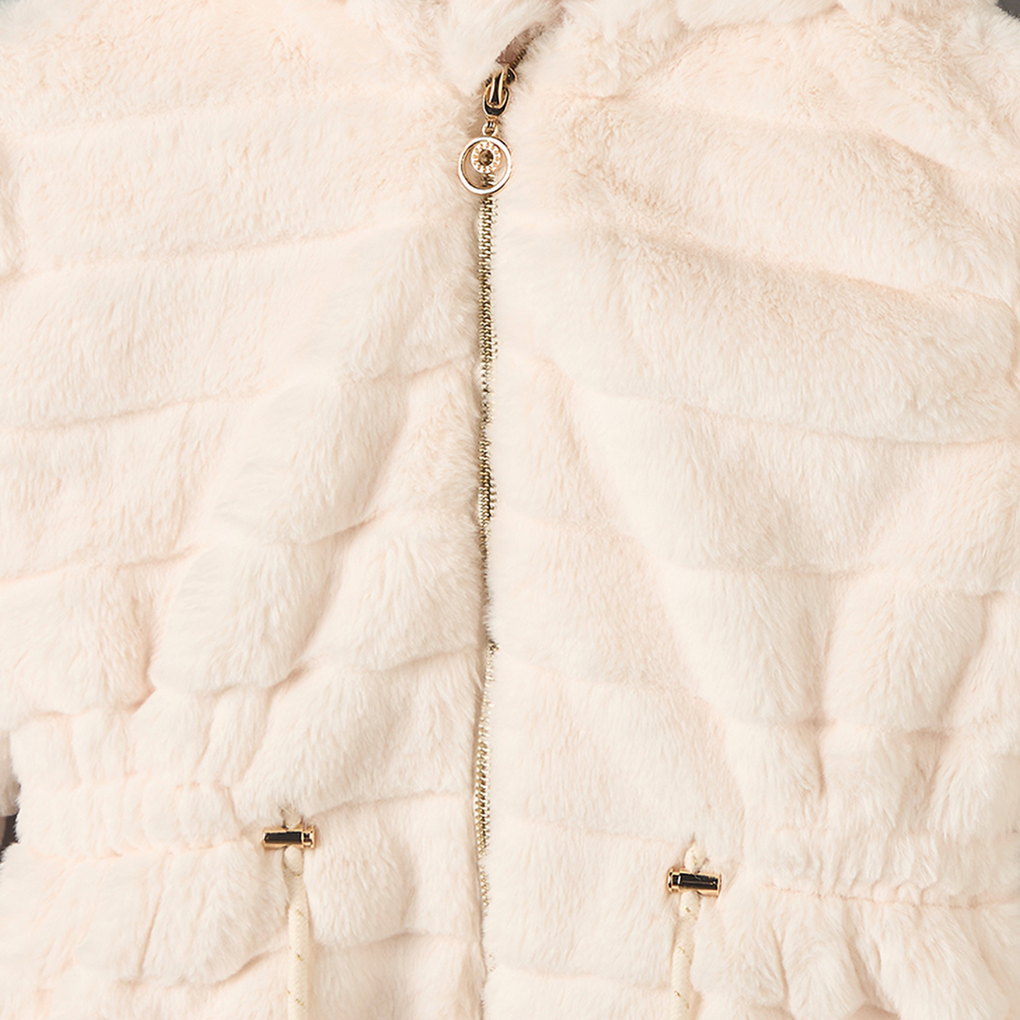 Eligo Plush Jacket with Zip Closure-girls-clothing-winterwear-jacketsandcoats-image-4