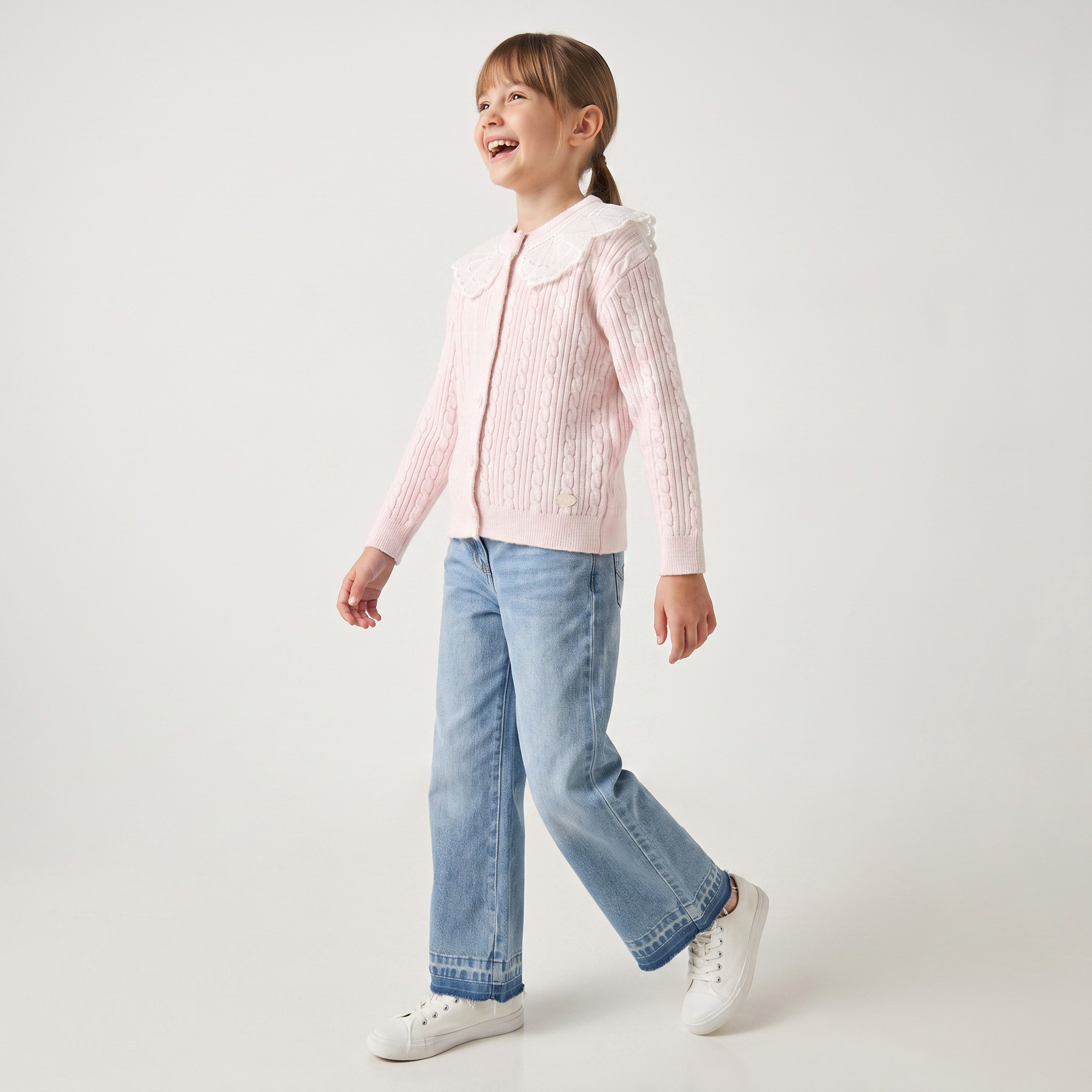 كارديجان بياقة بيتر بان وتفاصيل دانتيل من إليجو-girls-clothing-jumpersandcardigans-image-2