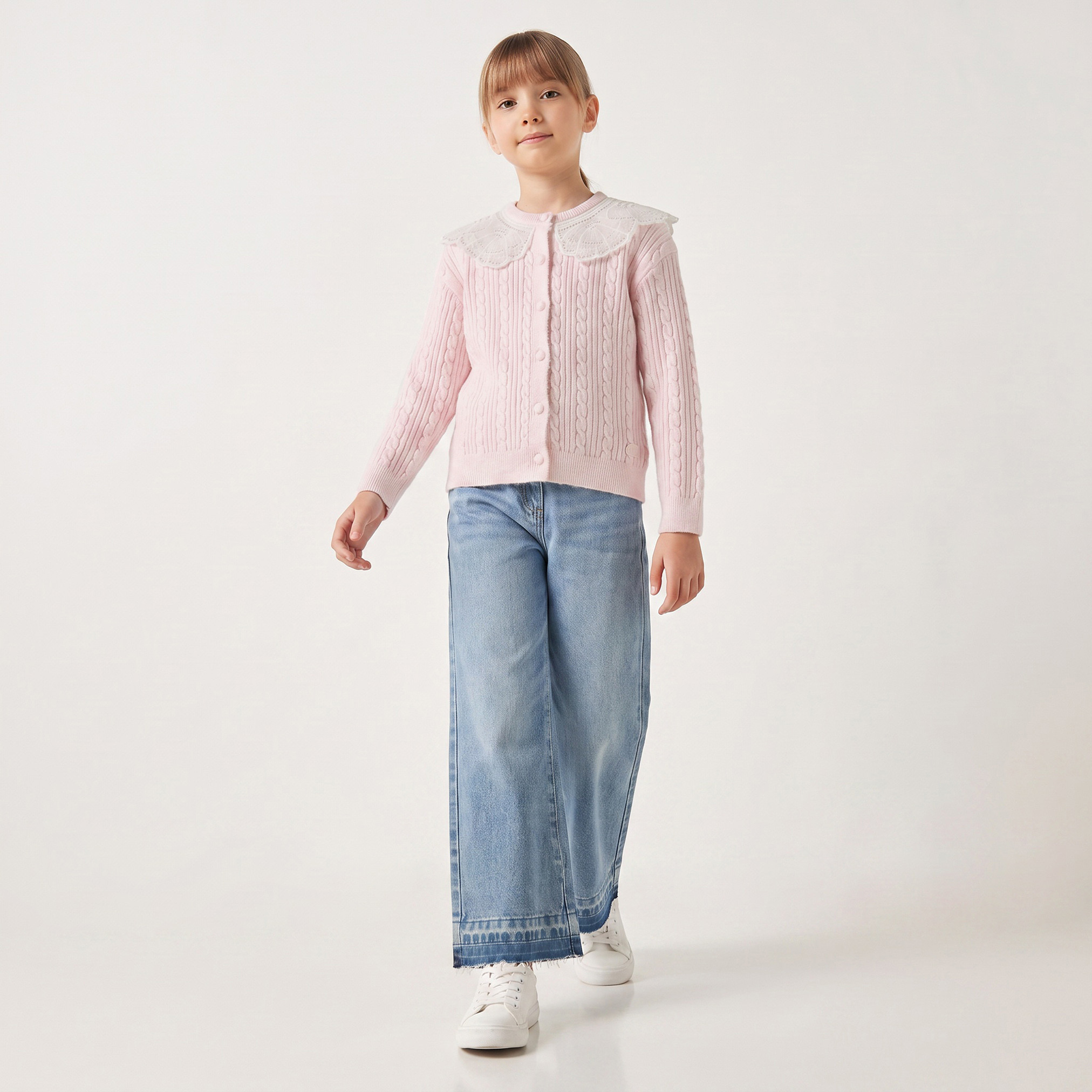 كارديجان بياقة بيتر بان وتفاصيل دانتيل من إليجو-girls-clothing-jumpersandcardigans-image-4