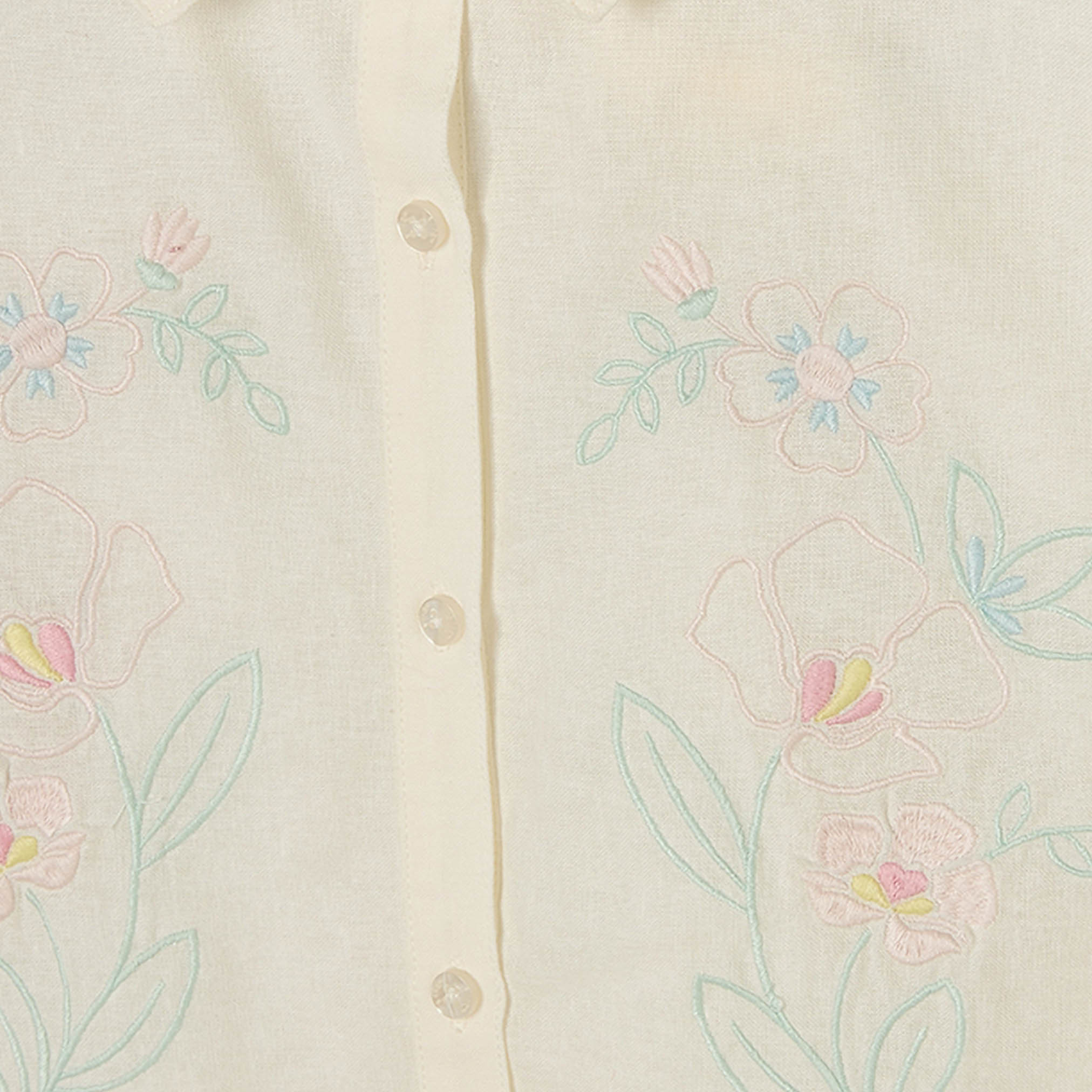 Eligo Collared Short Sleeves Shirt and Shorts Set with Floral Embroidery-girls-clothing-setsandcoords-image-5