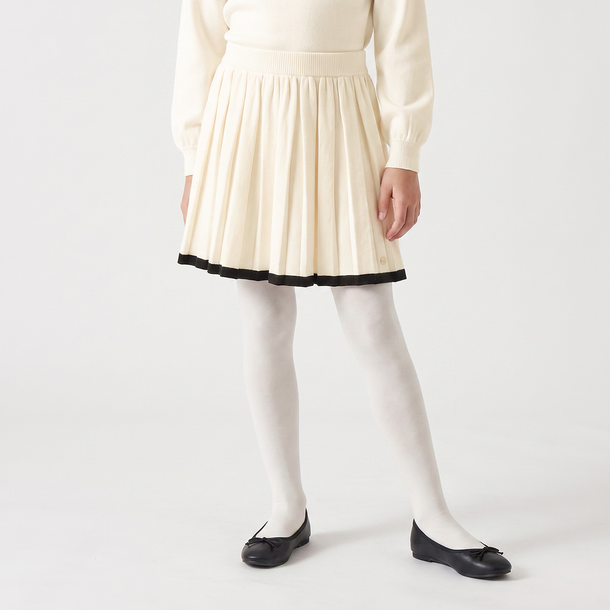 Eligo Collared Long Sleeves Sweater and Skirt Set with Tights-girls-clothing-setsandcoords-image-4