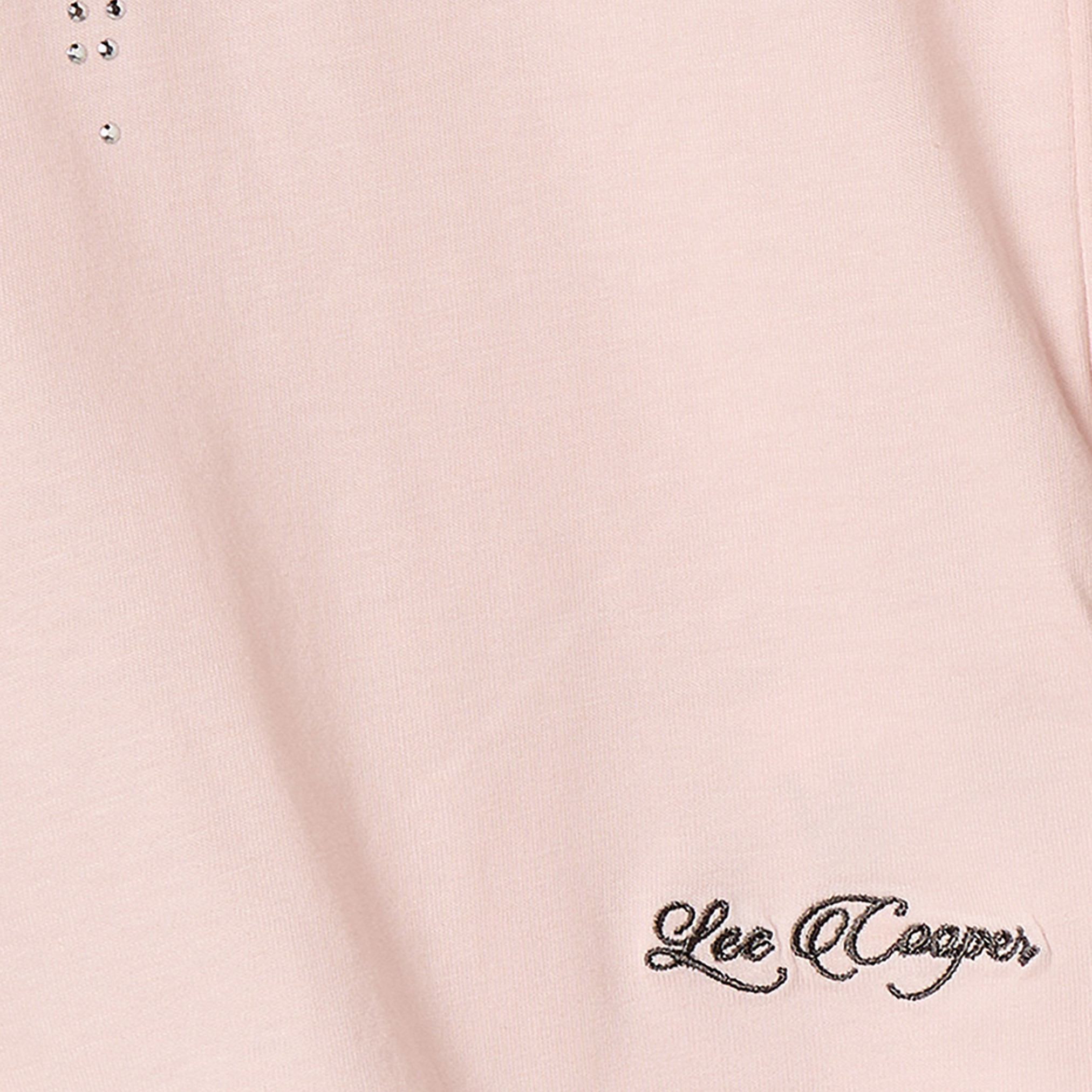 تيشيرت مزين بياقة ضيقة وأكمام طويلة من لي كوبر-girls-clothing-tshirts-image-7