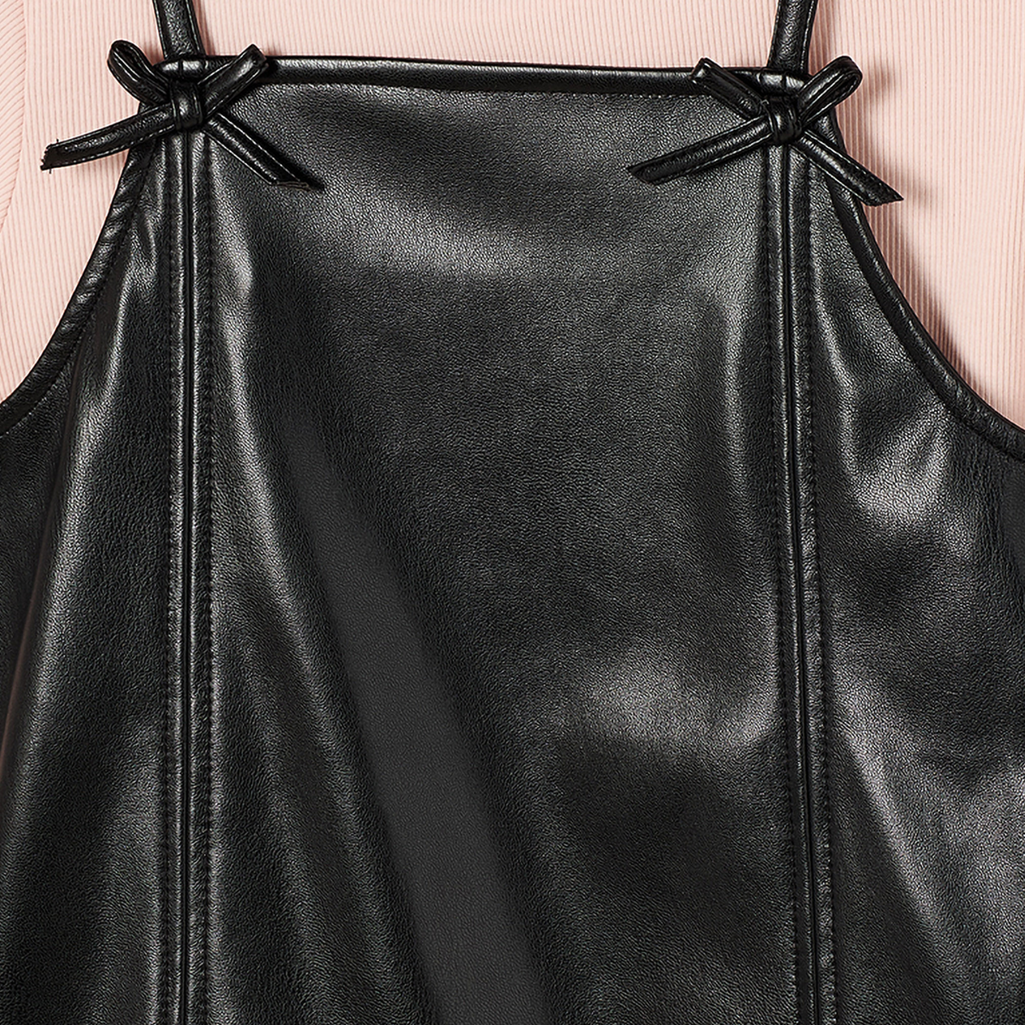 فستان دون أكمام بطول الركبة وياقة مربعة وفيونكة من لي كوبر-girls-clothing-dressesandjumpsuits-image-6