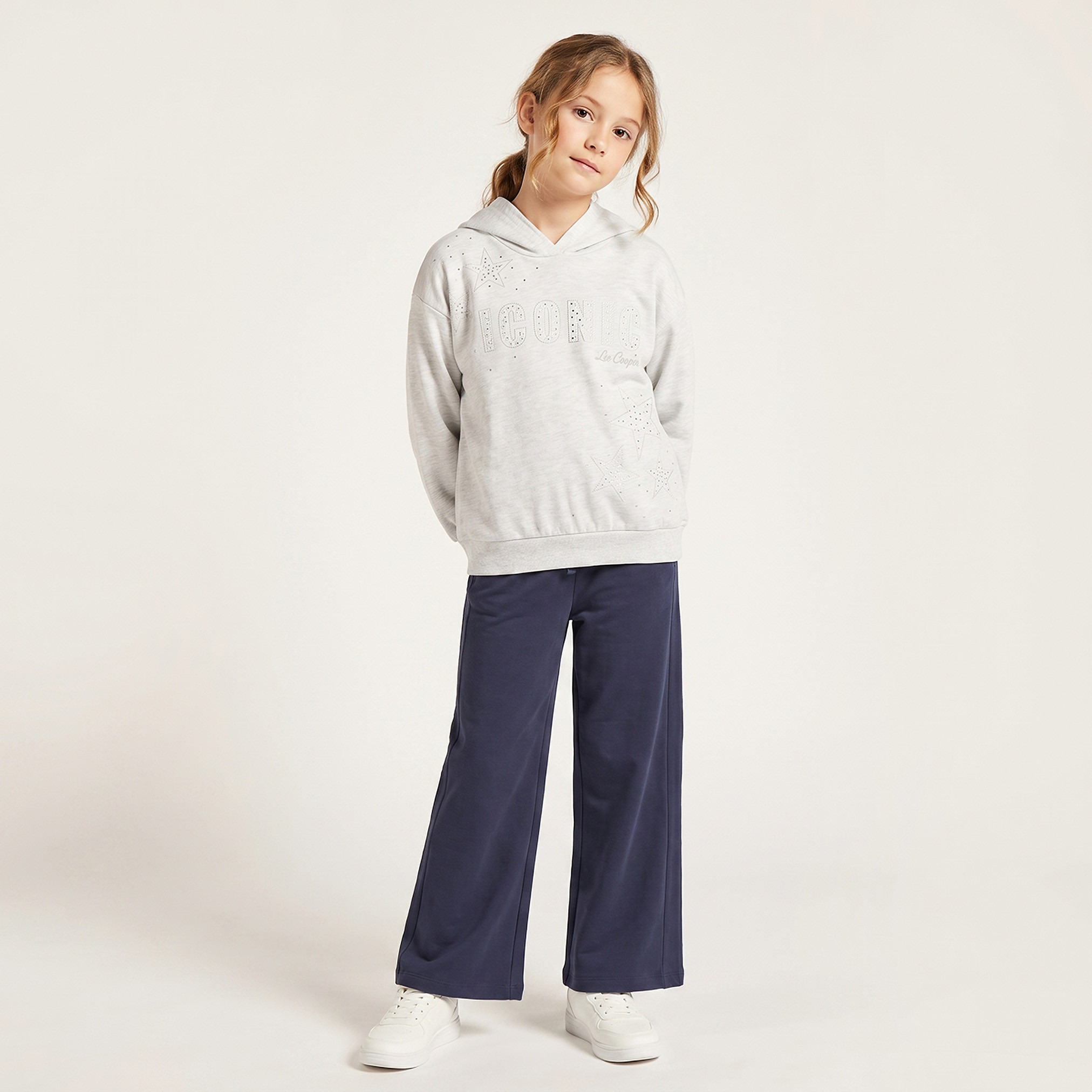 Lee Cooper Hooded Sweatshirt with Long Sleeves-girls-clothing-sweatshirts-image-2