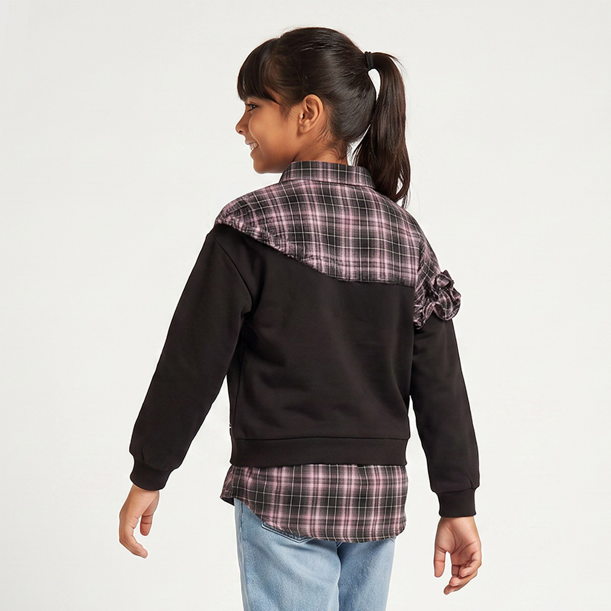 سويت شيرت بأكمام طويلة وبحافة كشكش من لي كوبر-girls-clothing-sweatshirts-image-3
