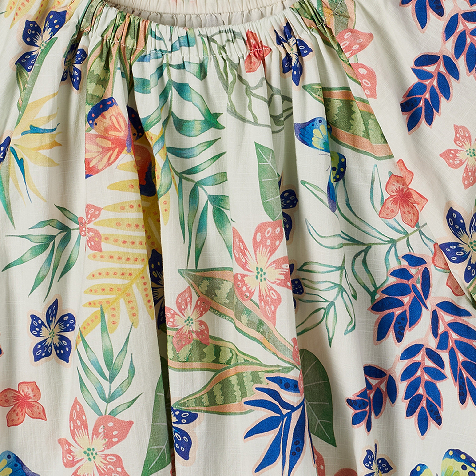 Lee Cooper Round Neck Short Sleeves Top and Skirt Set with Floral Print-girls-clothing-setsandcoords-image-5