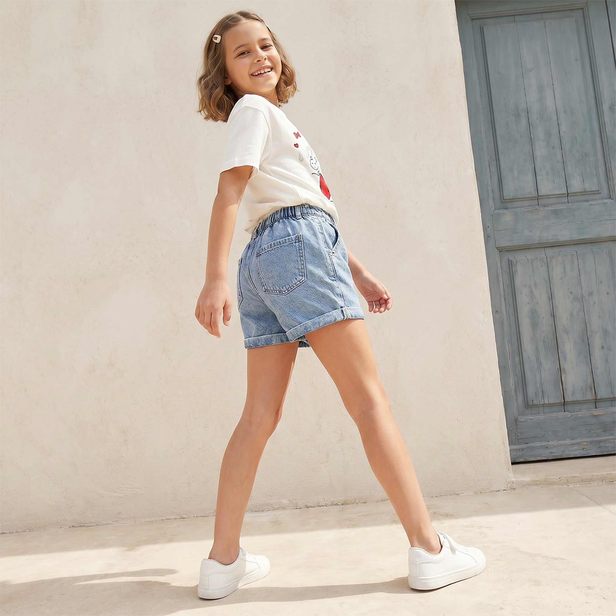 Sanrio Crew Neck Short Sleeves T-shirt with Hello Kitty Print-girls-clothing-tshirts-image-5