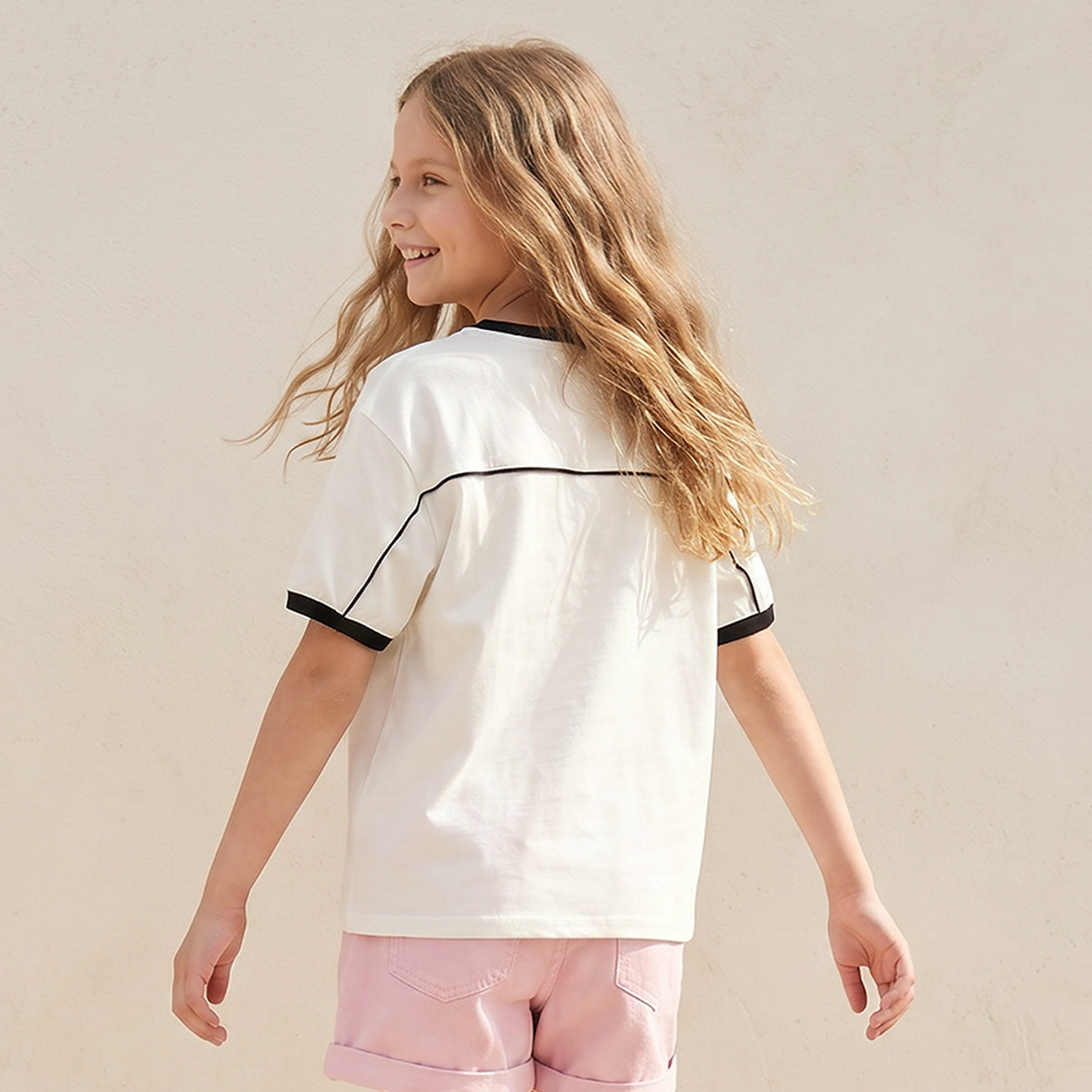 Sanrio Crew Neck Short Sleeves T-shirt with Hello Kitty Print-girls-clothing-tshirts-image-3