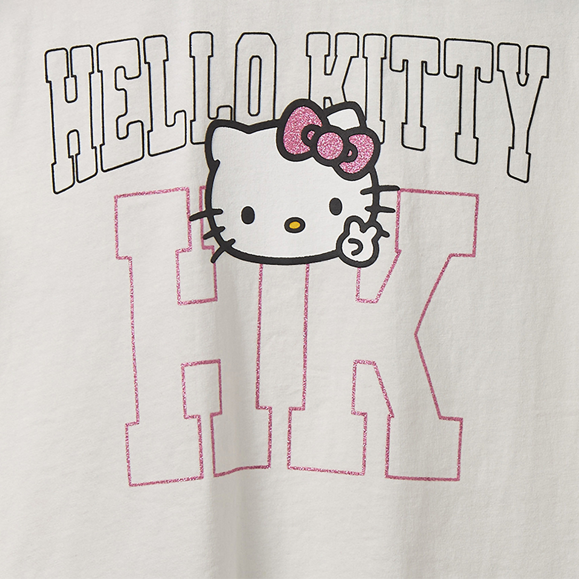 Sanrio Crew Neck Short Sleeves T-shirt with Hello Kitty Print-girls-clothing-tshirts-image-4