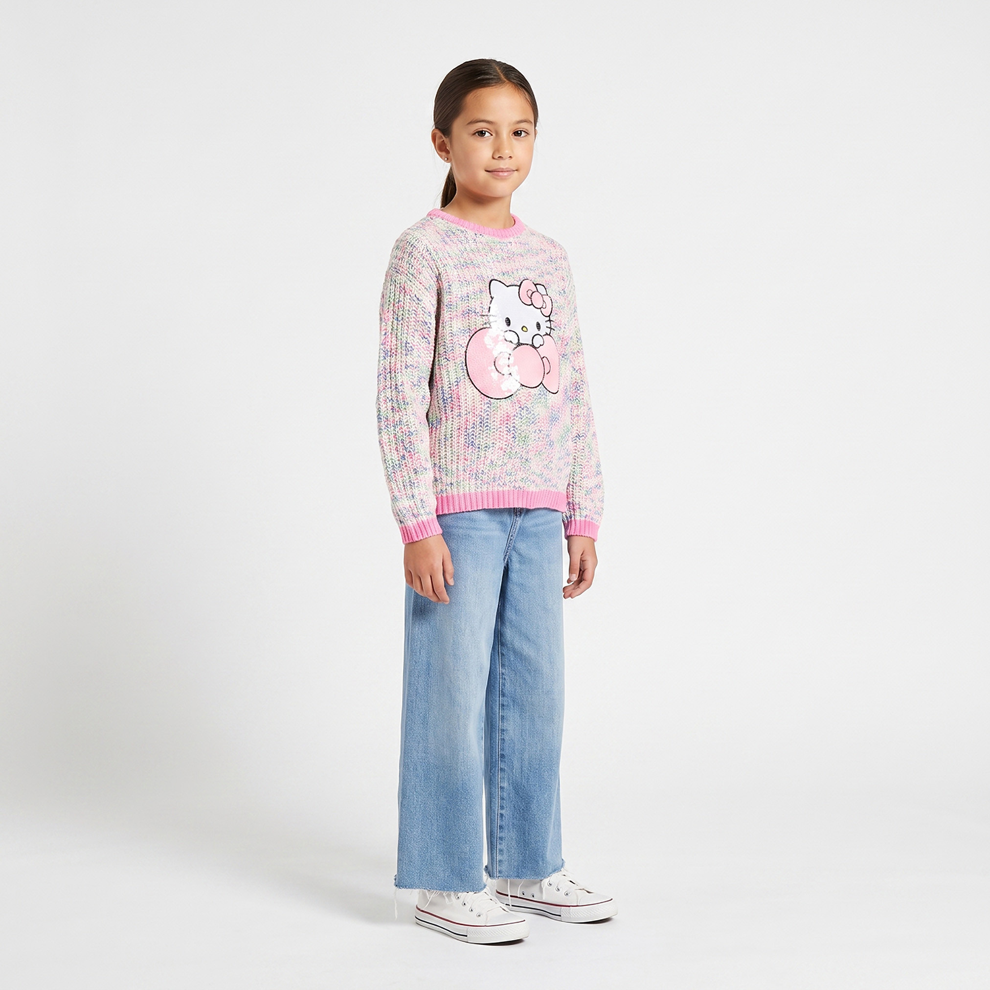 سويتر بأكمام طويلة مزين بطبعة هيلو كيتي من سانريو-girls-clothing-jumpersandcardigans-image-2
