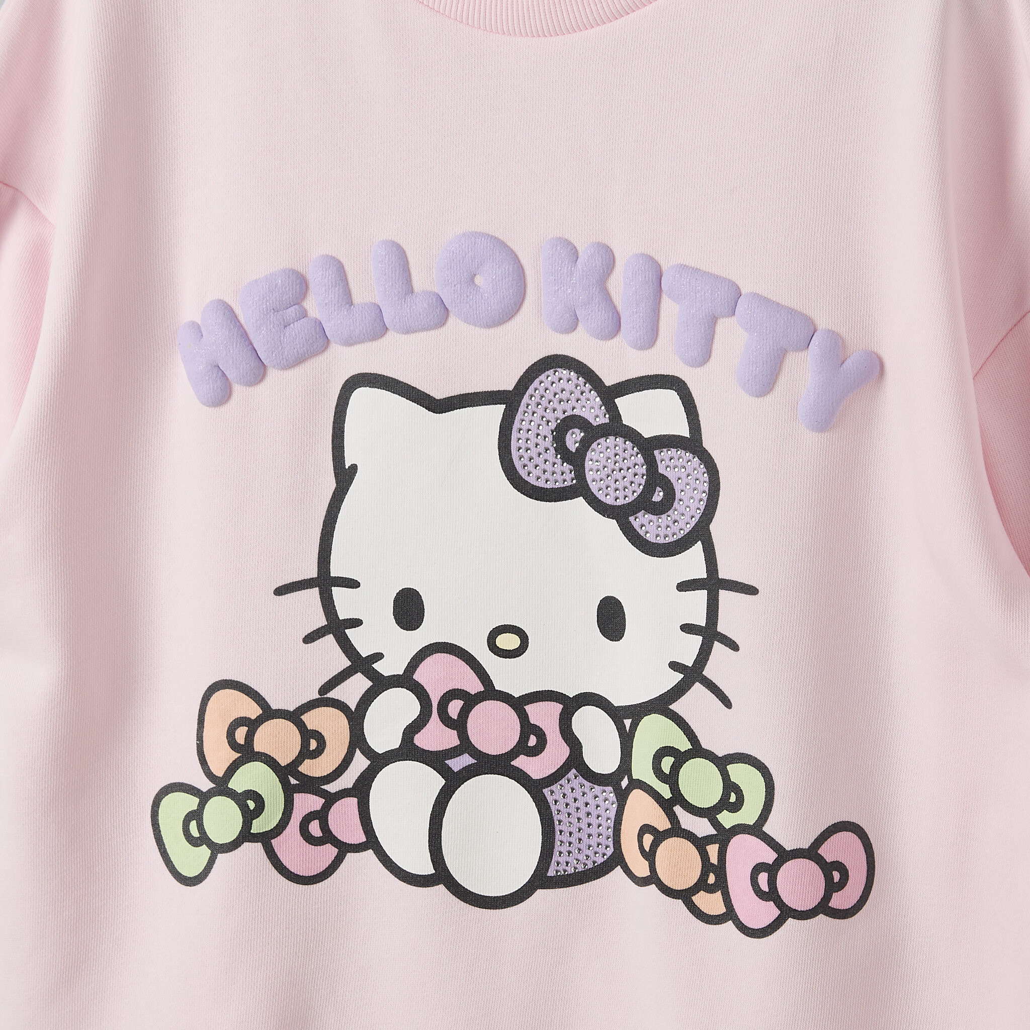 Sanrio Crew Neck Long Sleeves Sweatshirt and Pyjama Set with Hello Kitty Print-girls-clothing-setsandcoords-image-5