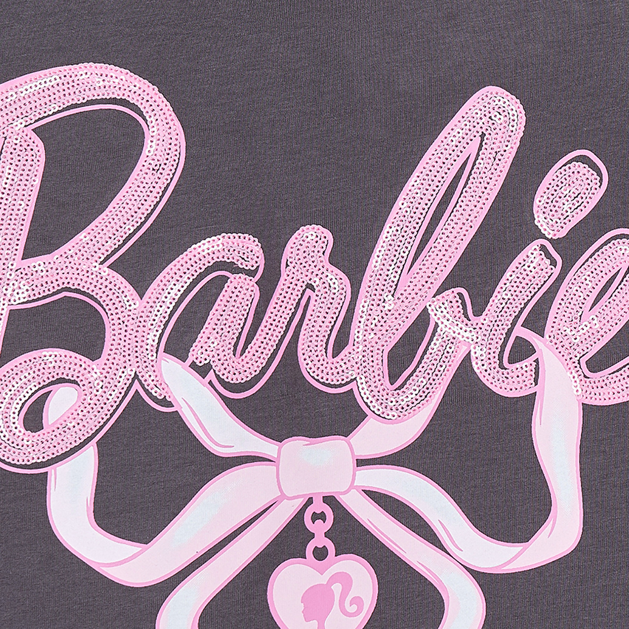 تيشيرت بياقة ضيقة وأكمام قصيرة وتزيينات باربي-girls-clothing-tshirts-image-4